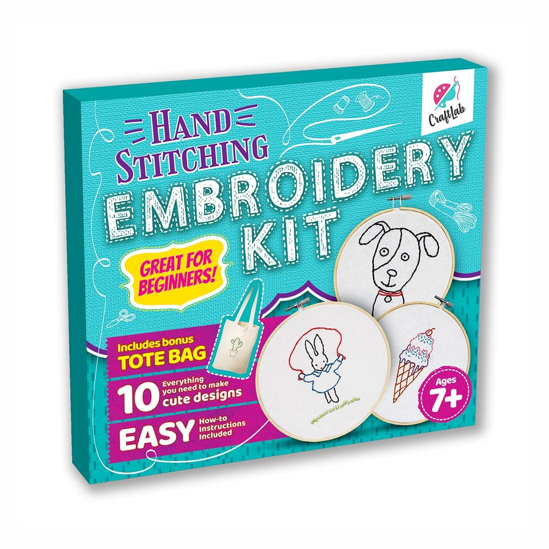 CraftLab Embroidery Kit for Beginners