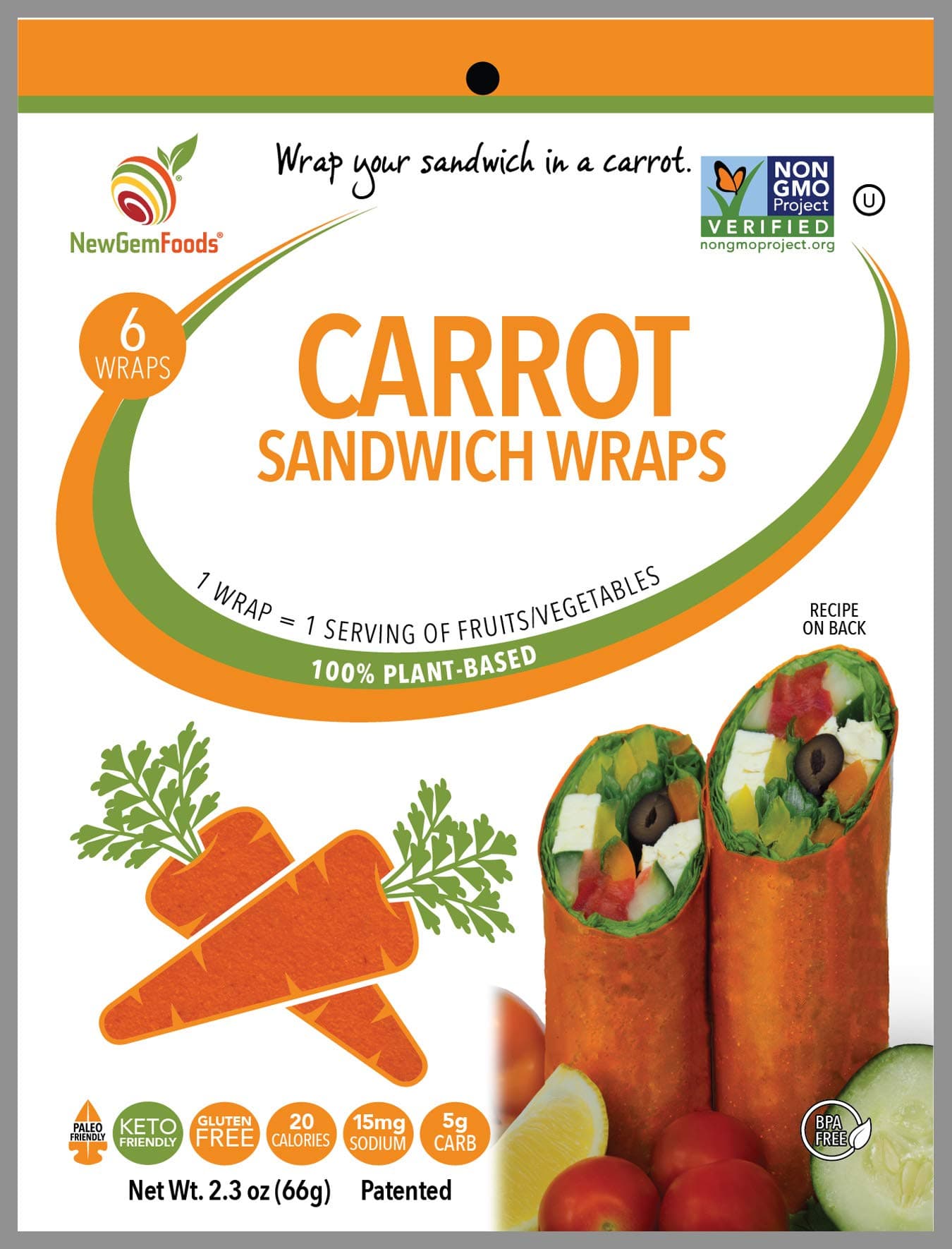 Carrot Sandwich Wraps