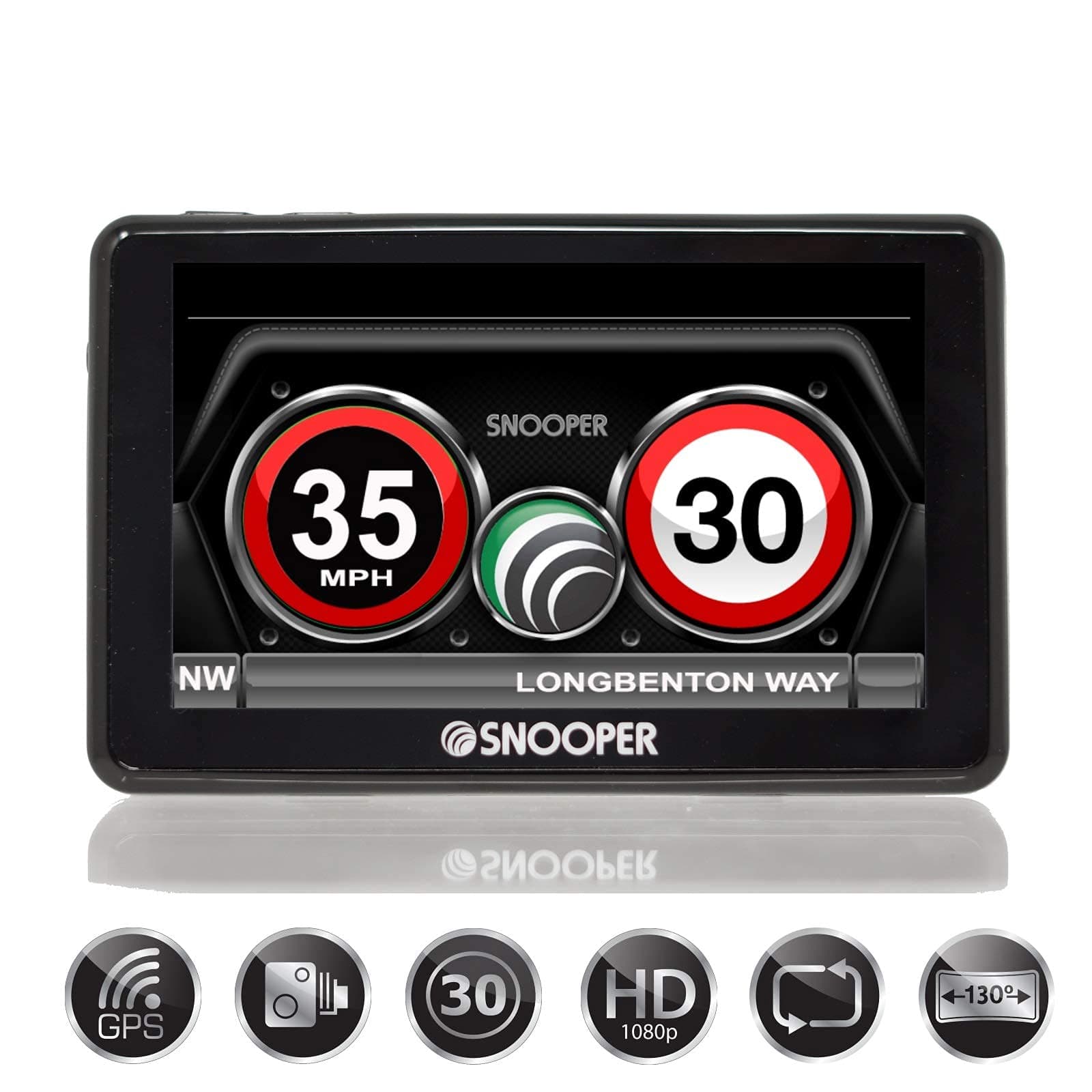 Snooper Speed Camera Detector MySpeed DVR G3 SC5900 Plus with Dash Cam Front - Speed Camera Detectors for Cars UK - Police Radar Detectors for Cars - Car Speed Limit Warning Device