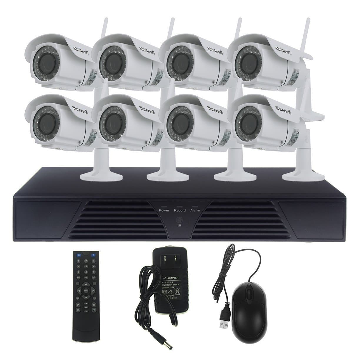 8Ch 1080P Wireless Security Cameras System, 2.0 MegaPixel Network/Wi-Fi Camera,Motion Detection/IR Distance100FT,P2P Remote Viewing CCTV Systems WiFi