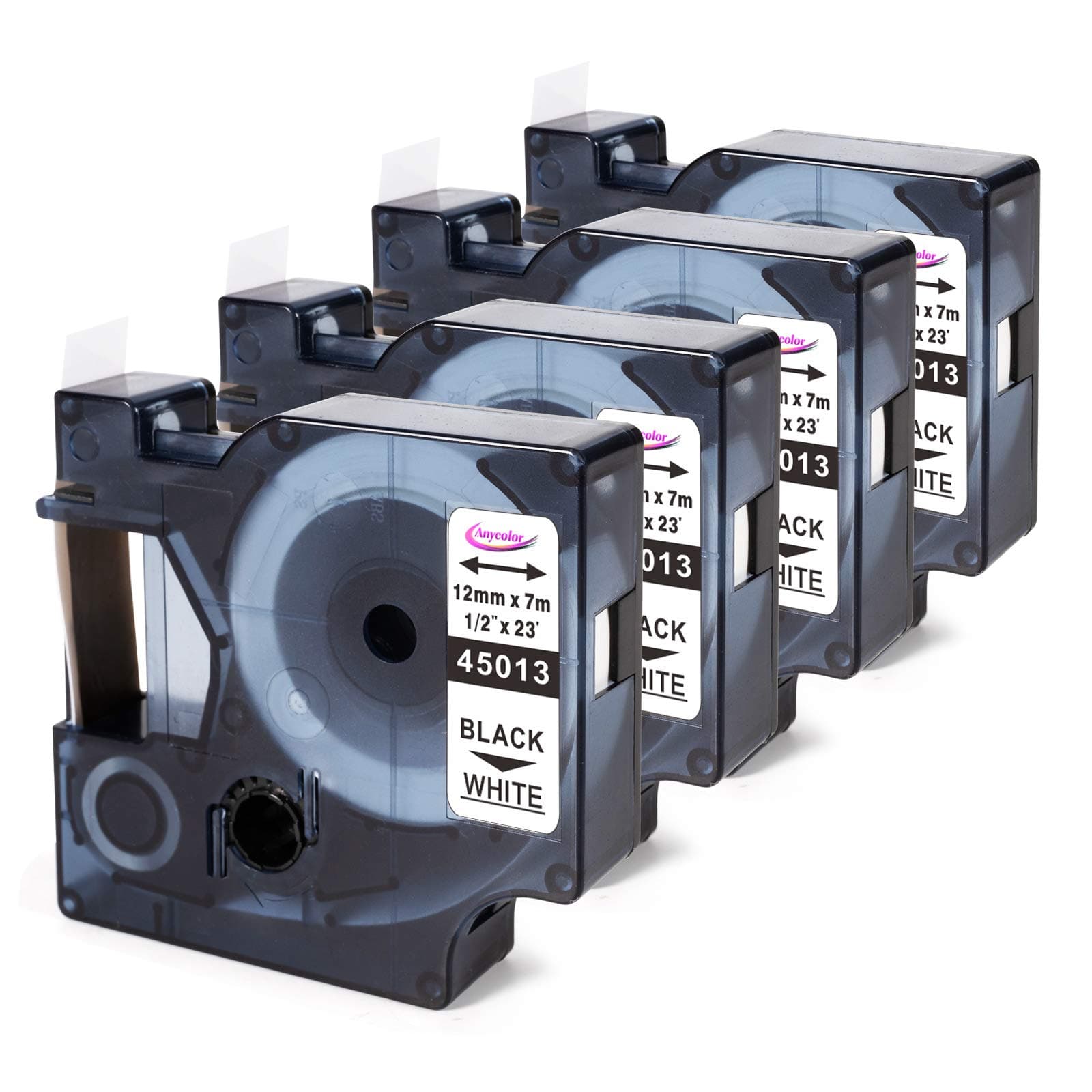 4-Pack Replace Dymo D1 A45013 Label Tape