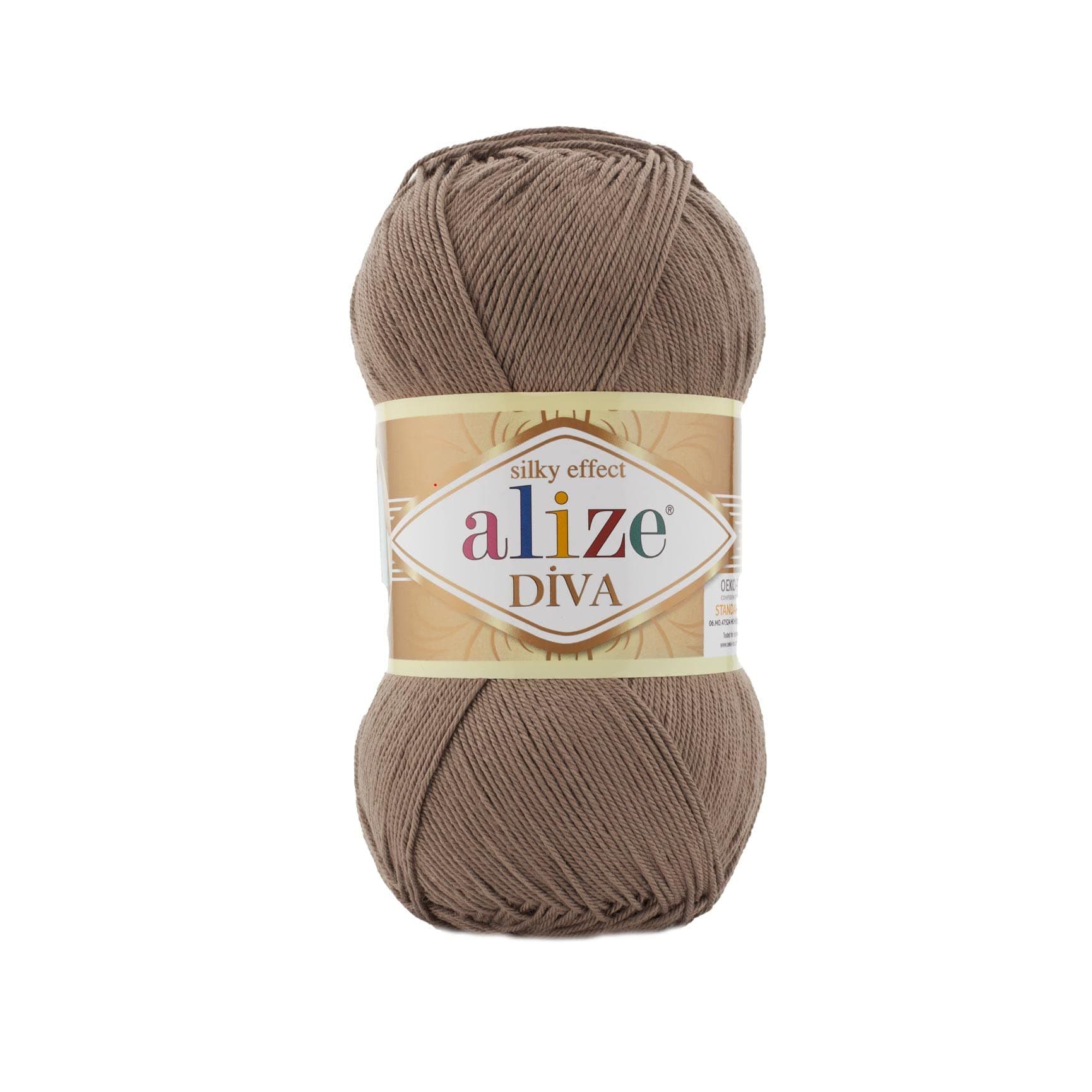 Alize Diva Silk Effect 100% Microfiber Acrylic Yarn 1 Ball skeins 100gr 383yds (688 - Cappucino)