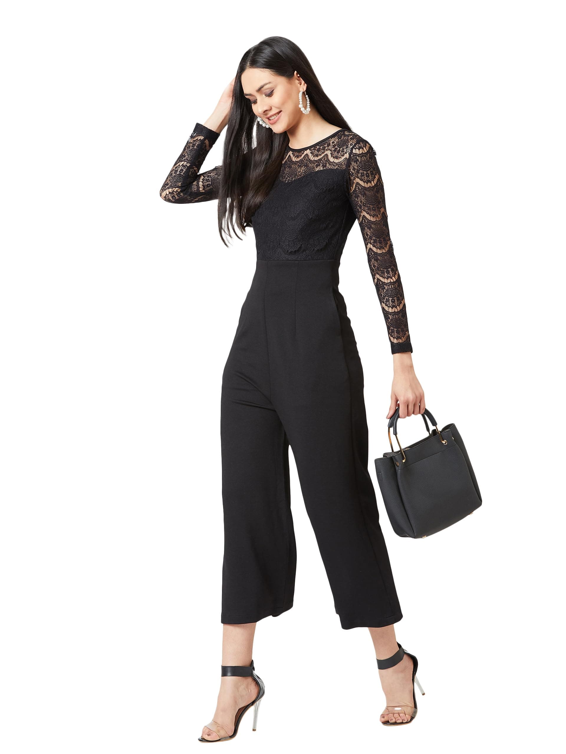 Women's Solid Straight Leg Regular Length Jumpsuit (MOAW19D08)
