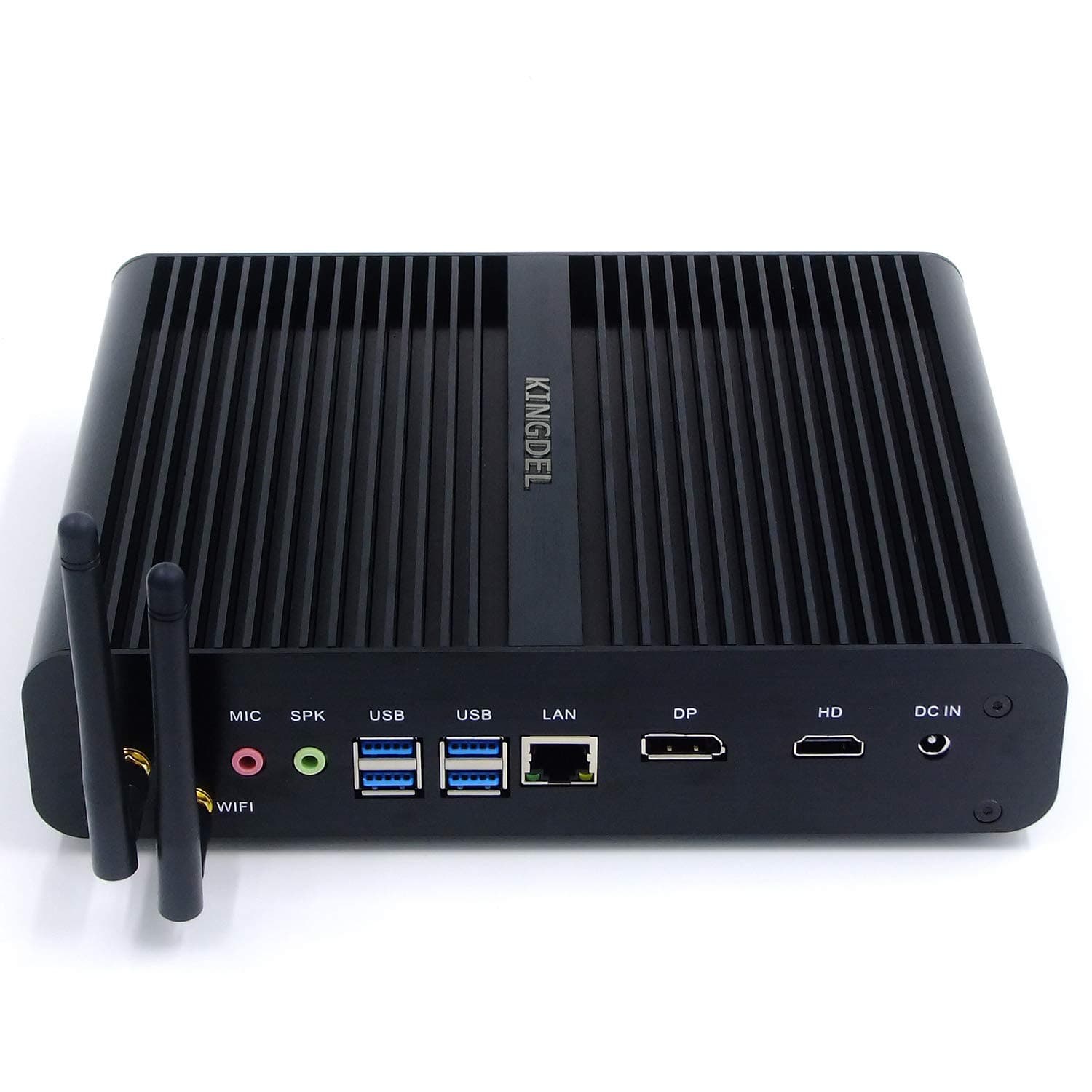 KINGDEL NC860 Fanless Mini PC, Slim Desktop Computer, i7-8550U 8th Gen. 4 Cores CPU, 16GB DDR4 RAM, 256GB NVMe SSD, 4K 4096x2304, HD Port, DP, Metal Case