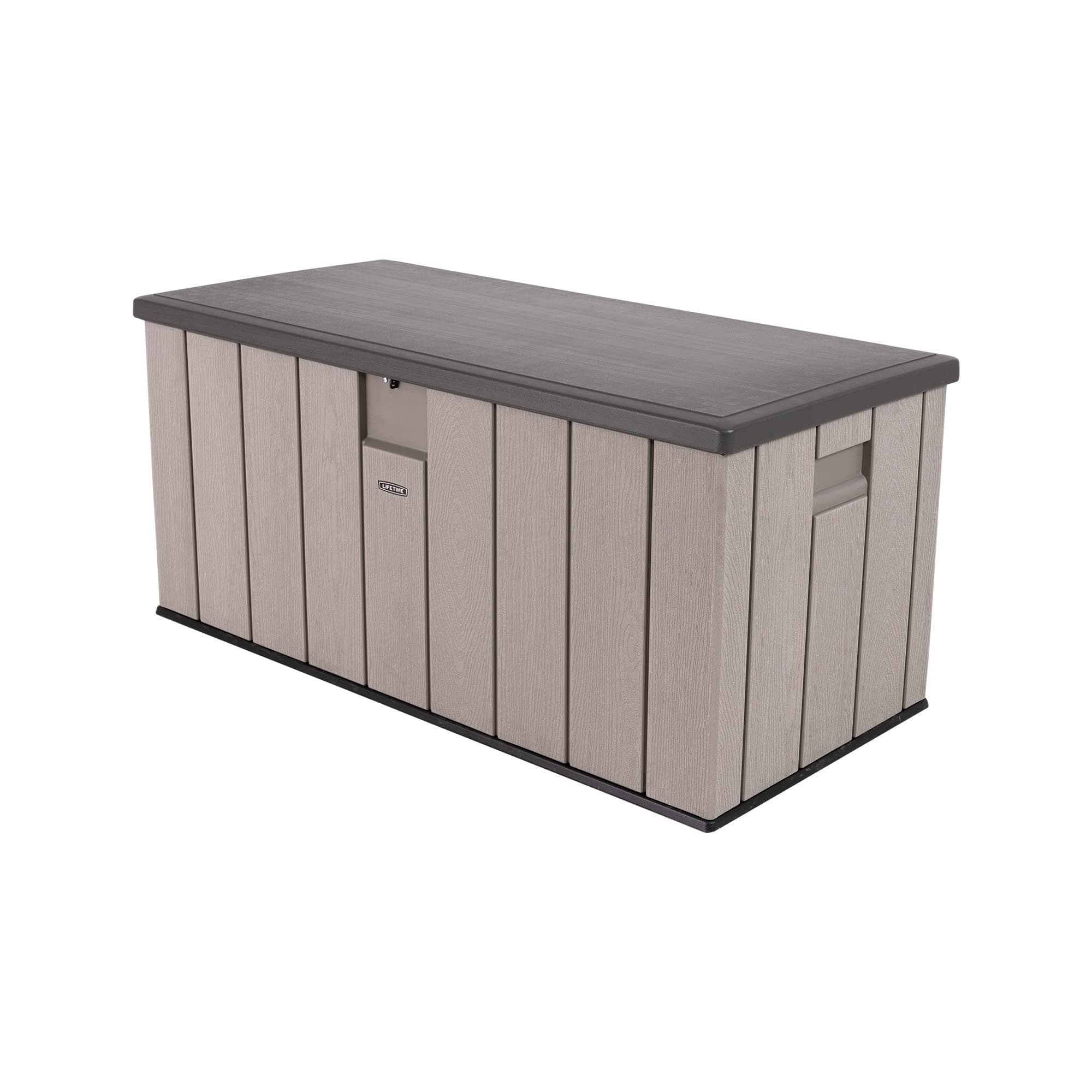 Deck Box 150 Gallon (567.8 Litres), 150.2L x 71.8W x 70H cm. Outdoor Storage for Garden, Garage and Poolside. Weather Resistant with Lid & Side Handles, 10-Year Limited Warranty, LFT-60362.