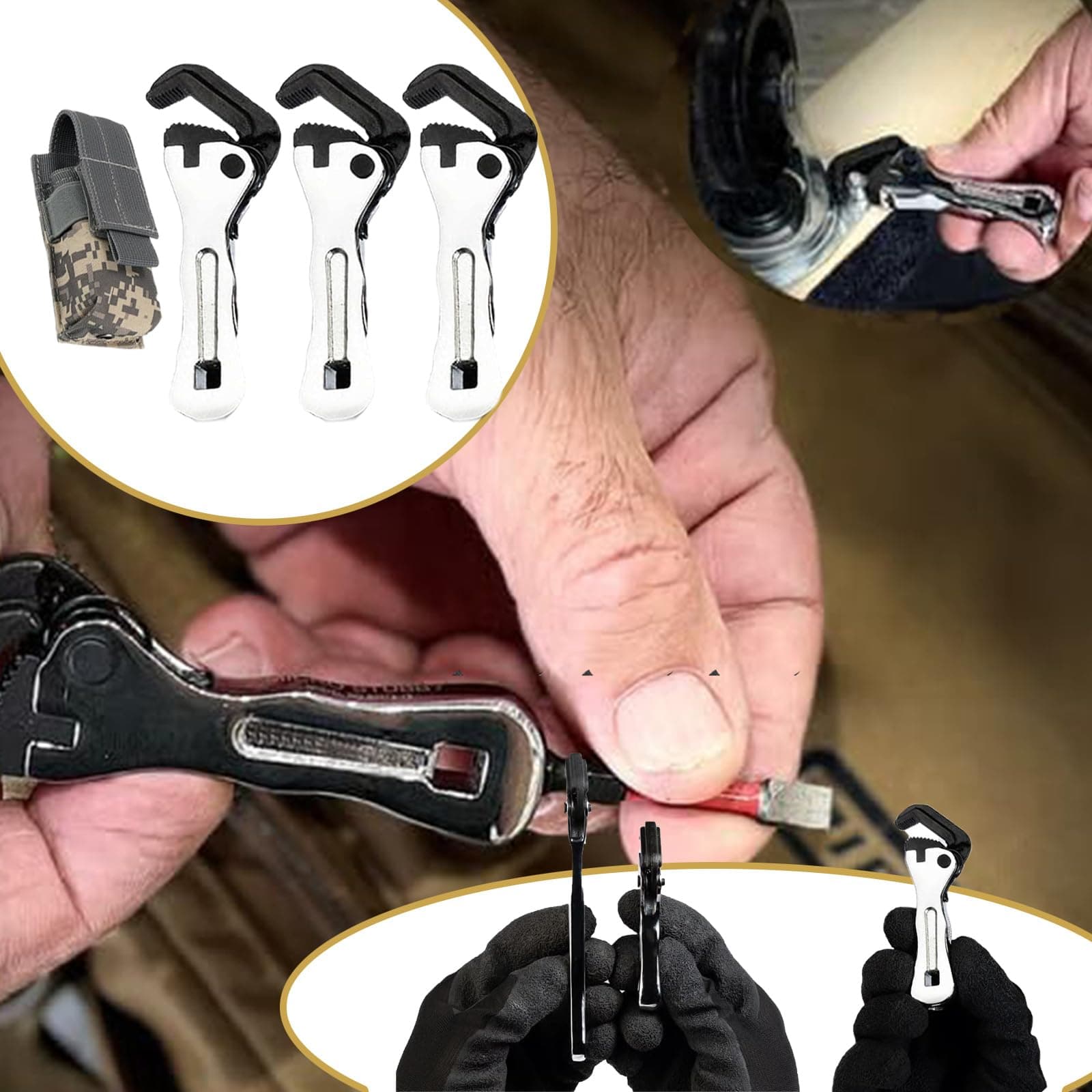 The Micro Stubby- 3.75 Inches,2024 New Versatile Micro Stubby Pipe Vise Wrench,The Micro Stubby Wrench,2 In 1 Micro Stubby Pipe Vise Wrench,for Tight Working Conditions (3PCS)