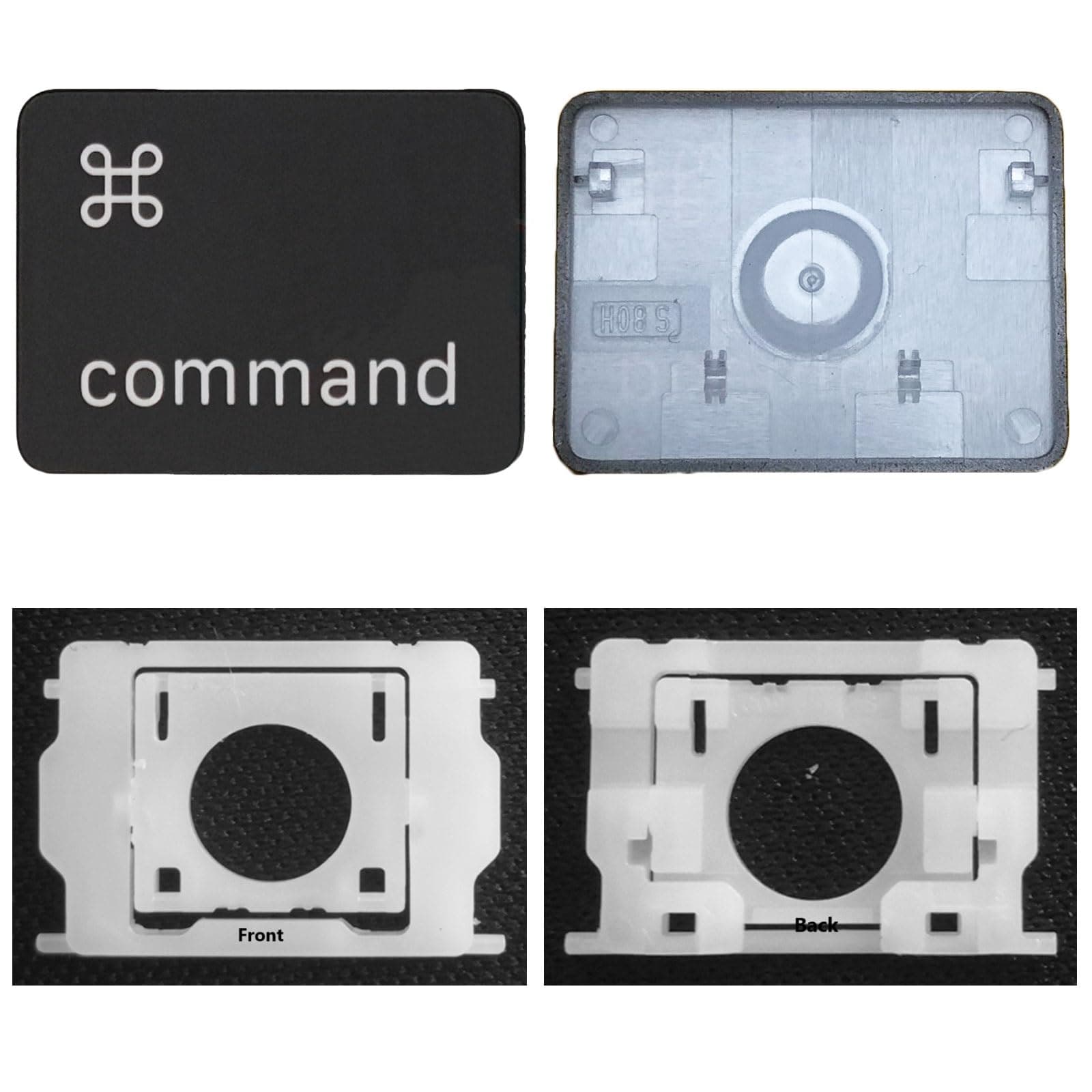 Individual Key Cap with Hinge Replacement for (M1 M2) MacBook Pro A2141 A2251 A2289 A2338 A2442 A2485,Replace for MacBook Air A2179 A2337 A2681 Keyboard Keycap (Right Command Key)