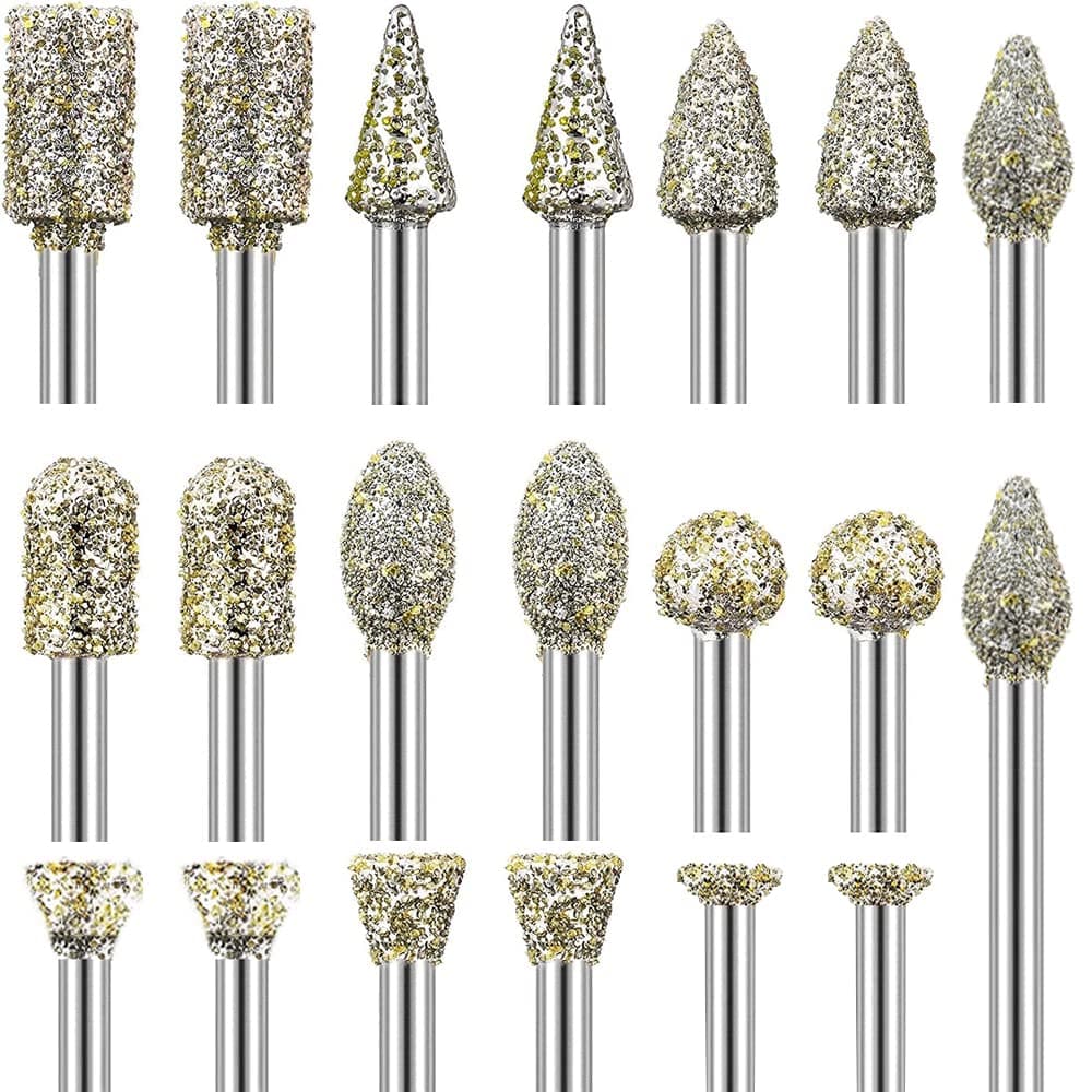Diamond Grinding Burr Drill Bit Mix Set