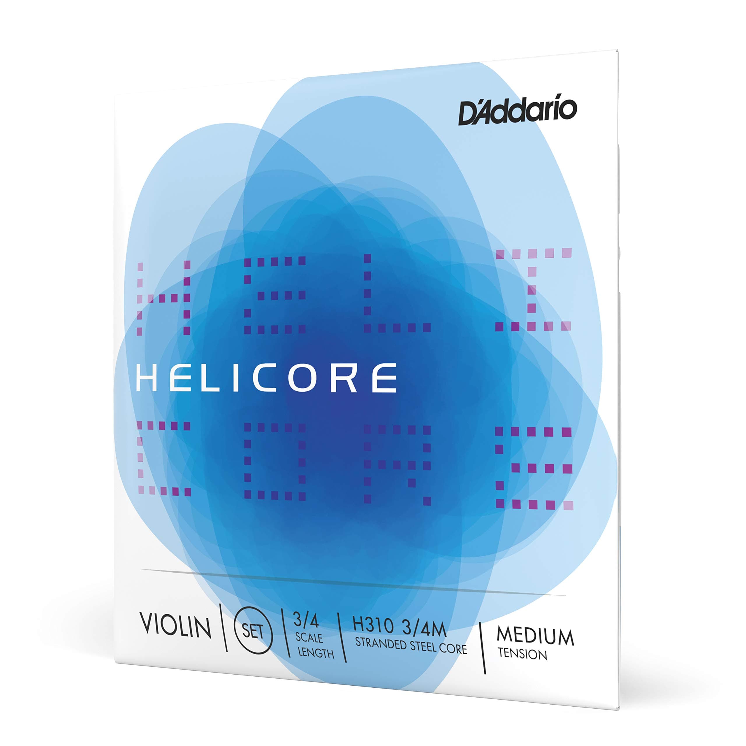 Helicore Violin String Set, 3/4 Scale, Medium Tension