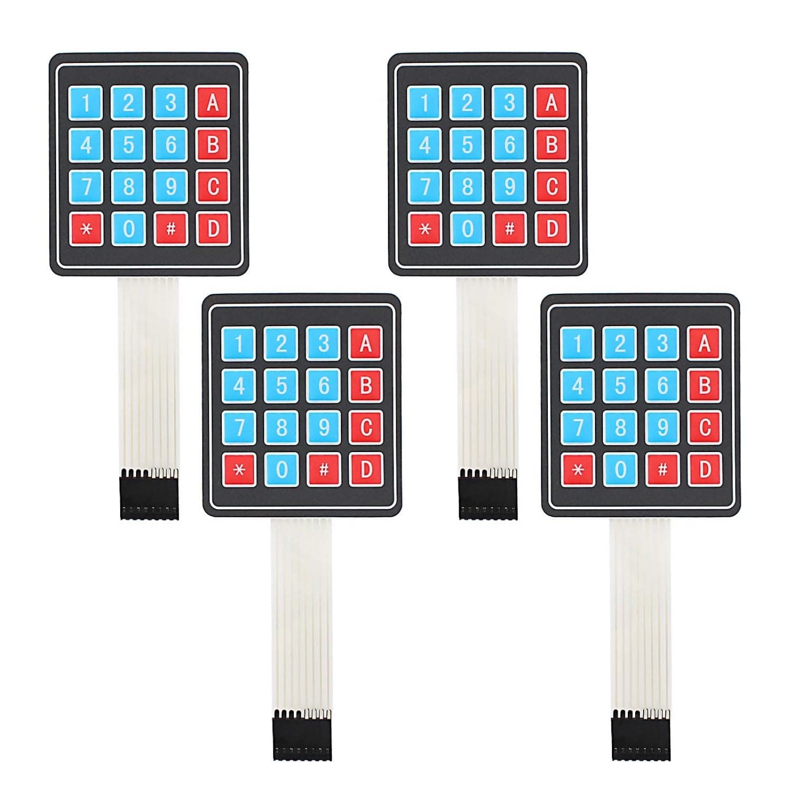4x4 Keypad 16 Key 4PCS Matrix Array Membrane Switch Keypad Keyboard for Microcontroller