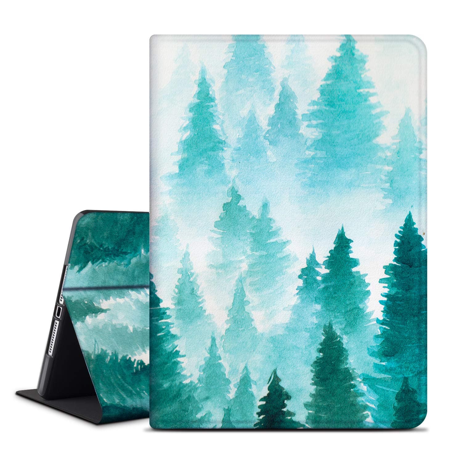 ANERIMST Case for iPad 9th/8th/7th Generation, Compatible with iPad 10.2 inch 2021 2020 2019, Multi-Angle Viewing, Soft TPU Back, Auto Sleep/Wake, Protective Smart Cover for Women Girls (Forest)