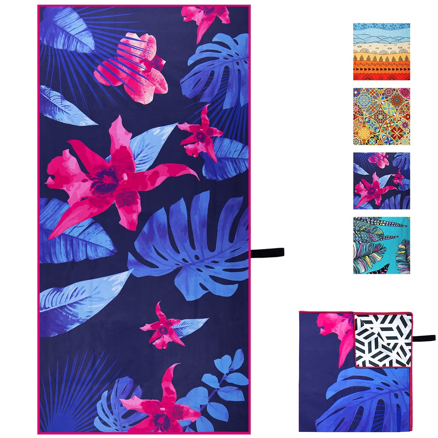 OCOOPA Microfiber Beach Towel Sand Free, Extra Large 71''X32'' Oversized Towels, Lightweight Compact Quick Dry Absorbent Pool Towel for Bath,Camping,Swimming,Travel Accessories