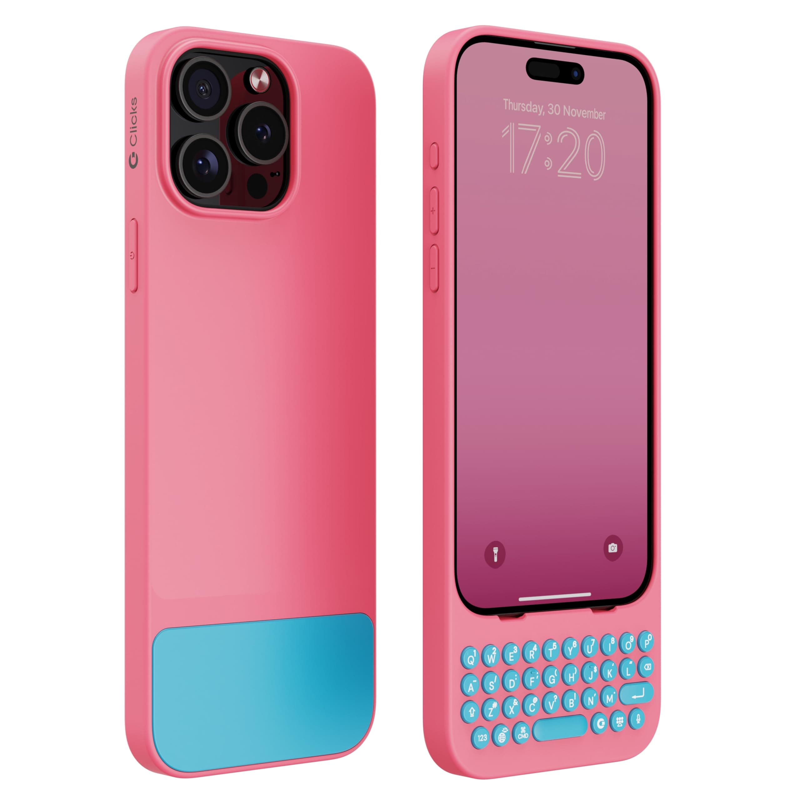 Clicks Keyboard for iPhone 15 Pro – Keyboard Case for Premium Typing Experience – Faster, Accurate Typing, Charge as Normal – Miami Beach