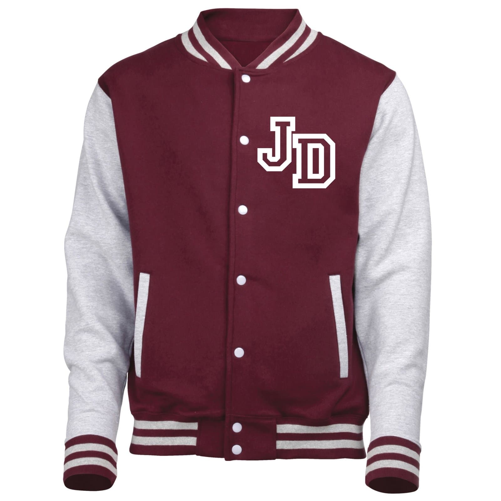 123tFONFELLA AWD JH43 JACKET VARSITY JACKET WITH FRONT INITIAL PERSONALISATION (
