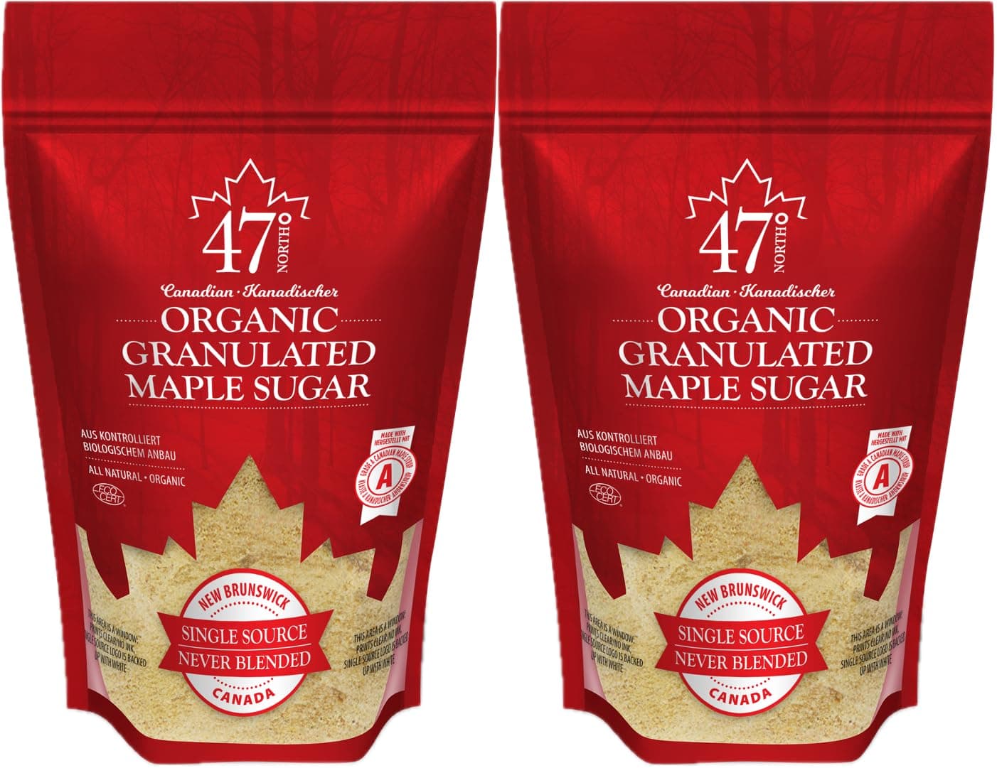 – 47° Single Source Canadian Organic Maple Sugar (500g)