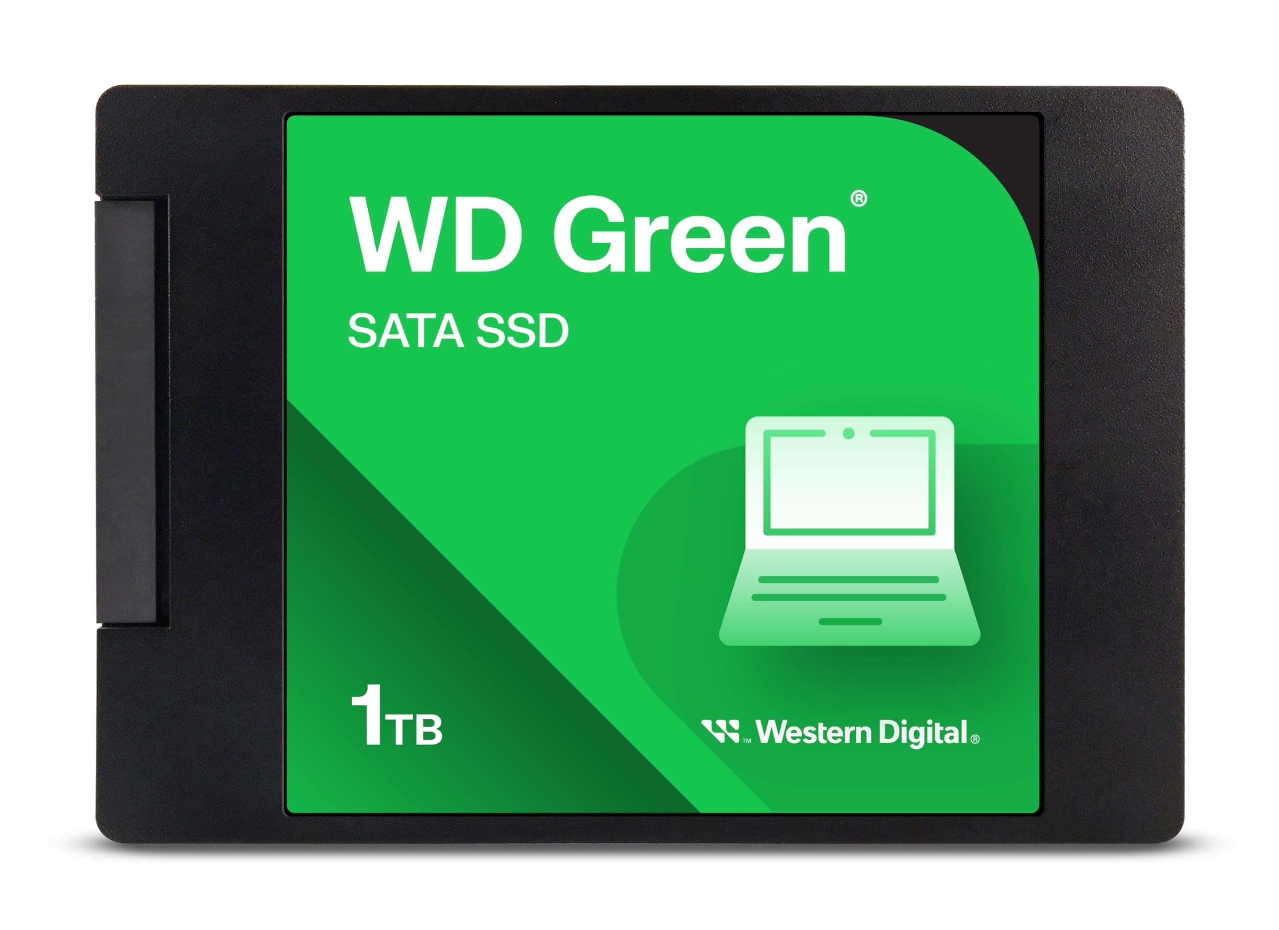 1TB WD Green Internal SSD Solid State Drive - SATA III 6 Gb/s, 2.5/7mm, Up to 545 MB/s - WDS100T3G0A