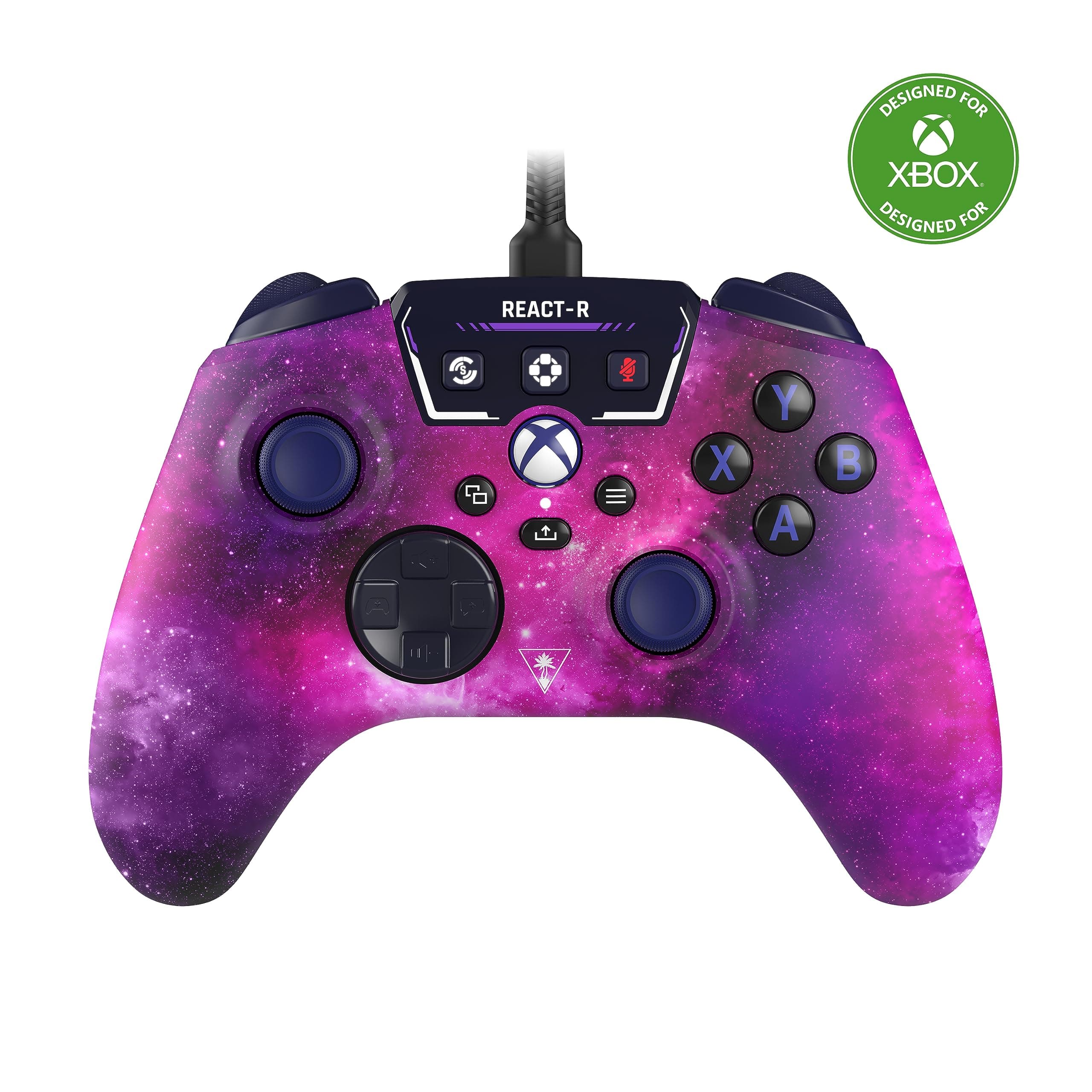 Turtle Beach Controller, Wired USB, Xbox Steam for Windows PC, Gamepad, Back Button, No EQ Presets, Enhanced Footsteps, Nebula OW, Overwatch Style, React-R