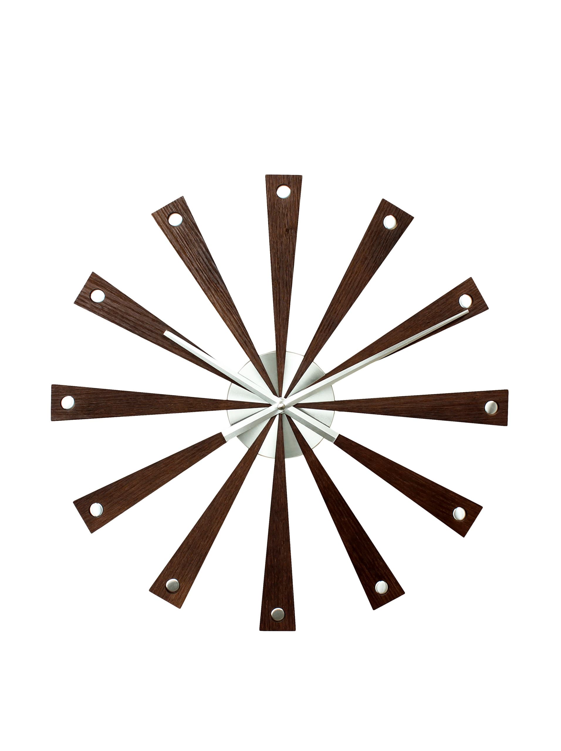 Telechron Romer Clock, Walnut/Silver