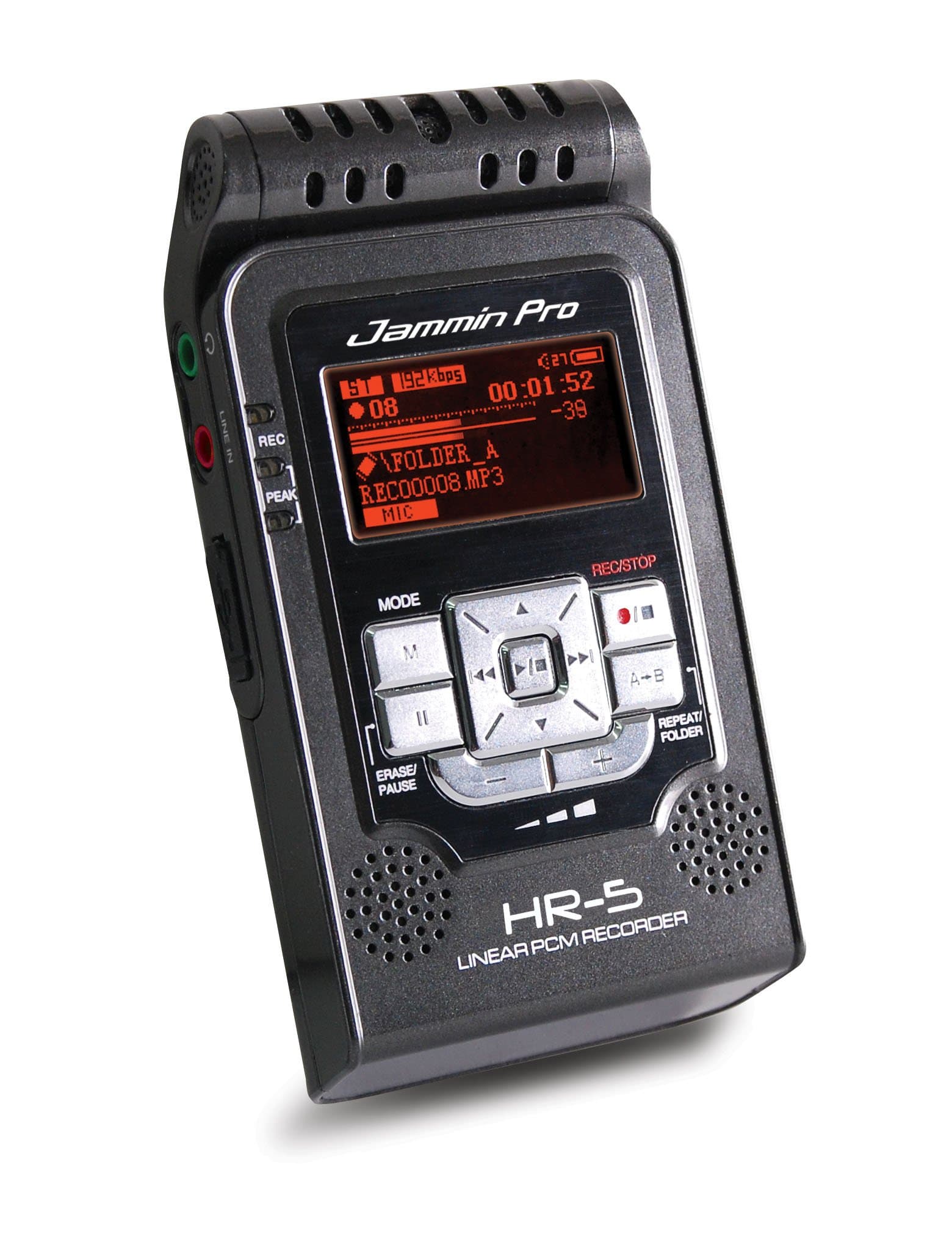 Jammin ProHR5BLACK Studio Flash Recorder, Black