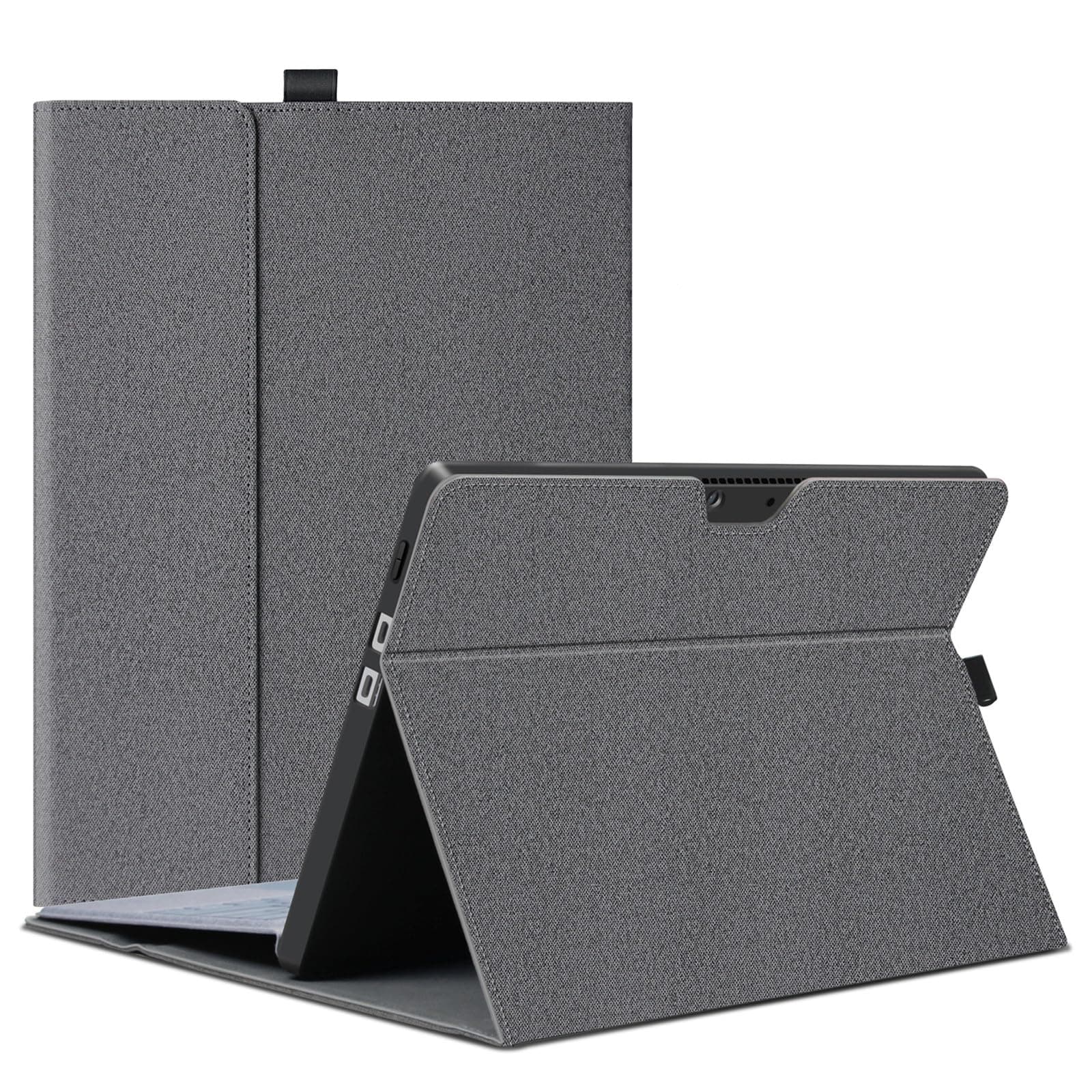 Megoo Surface Pro X Case for Microsoft Surface Pro X 13", Multiple Angle Viewing Folio Case Cover with Stylus Holder Compatible with Type Cover Keyboard