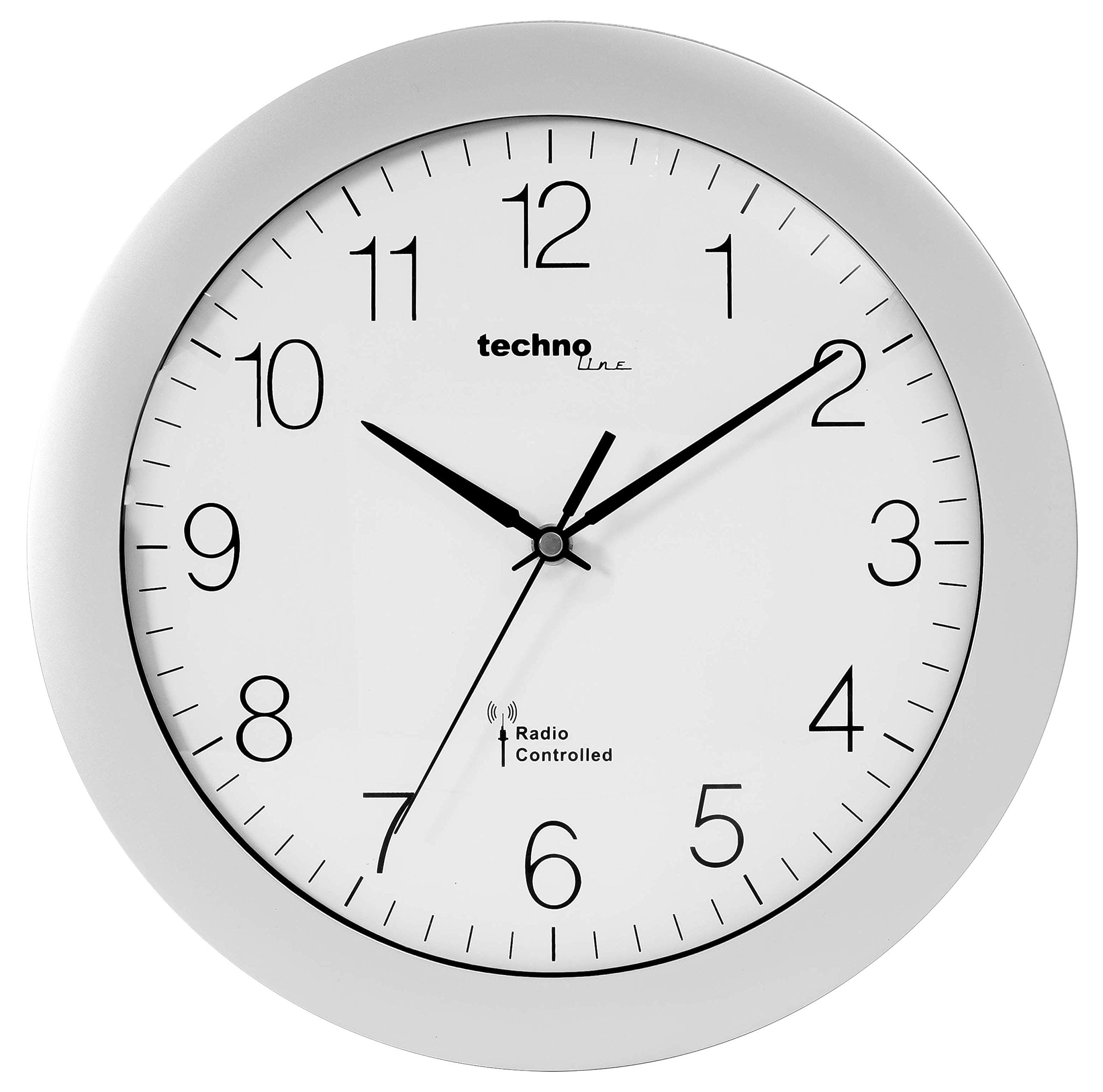 Technoline WT 8000 Radio Wall Clock Silver