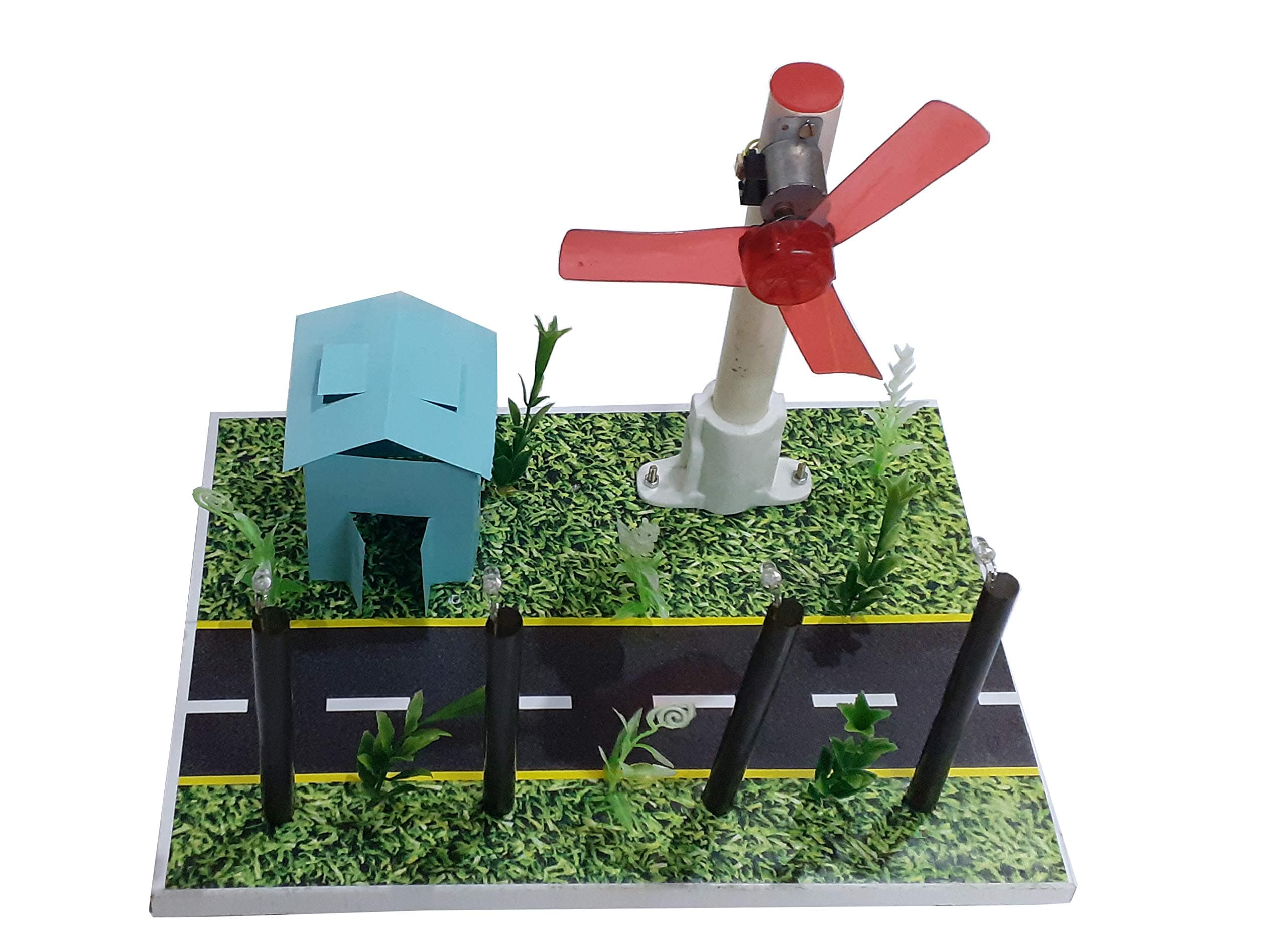 - Wind Generator Windmill - Real Time Electricity Generation Using Dynamo. Science Working Model.,for Kid,green