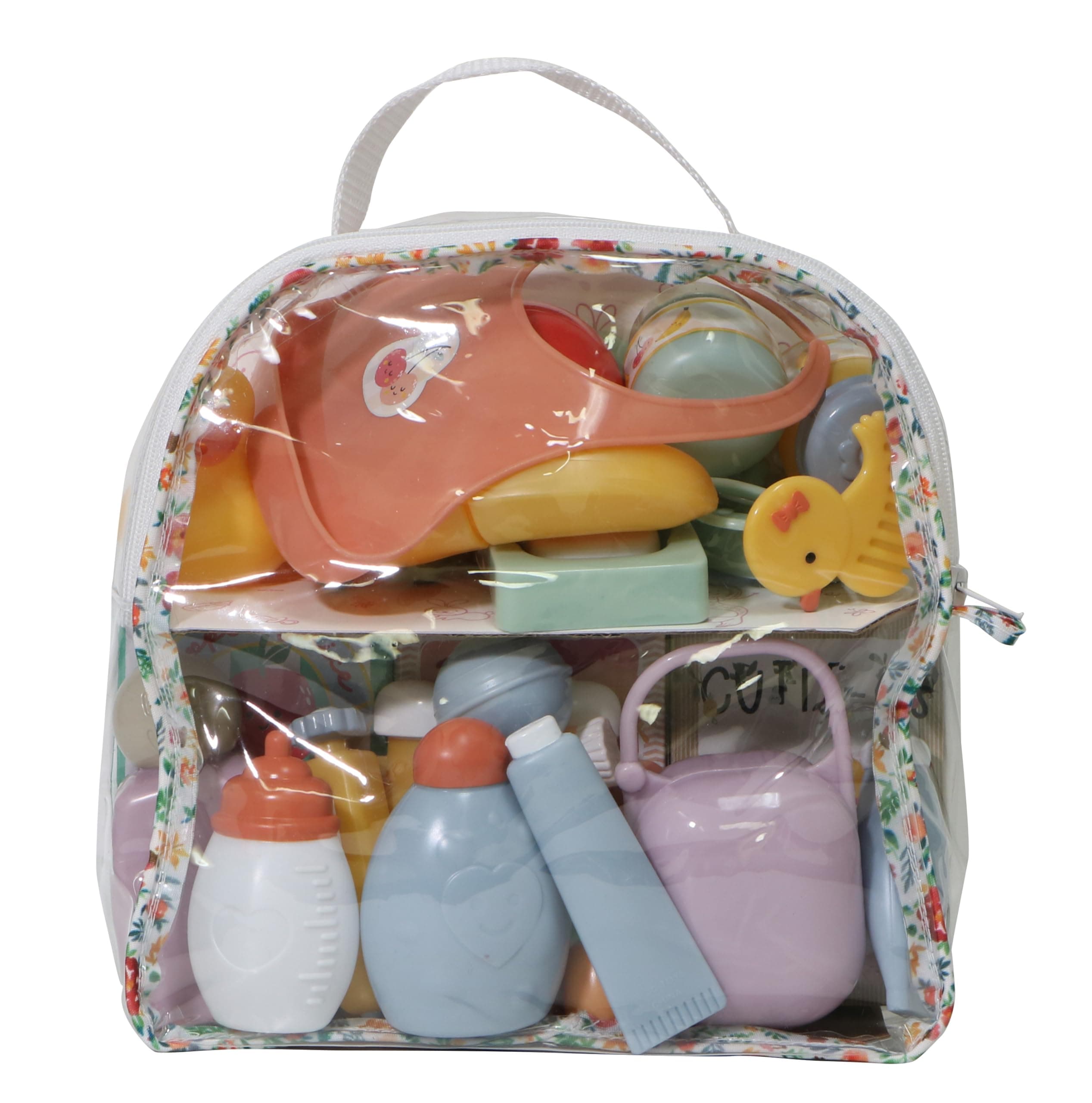 Backpack with 20 Doll Accessories, Suitable for 15" Dolls, Save and Play, Pink, 3 Years