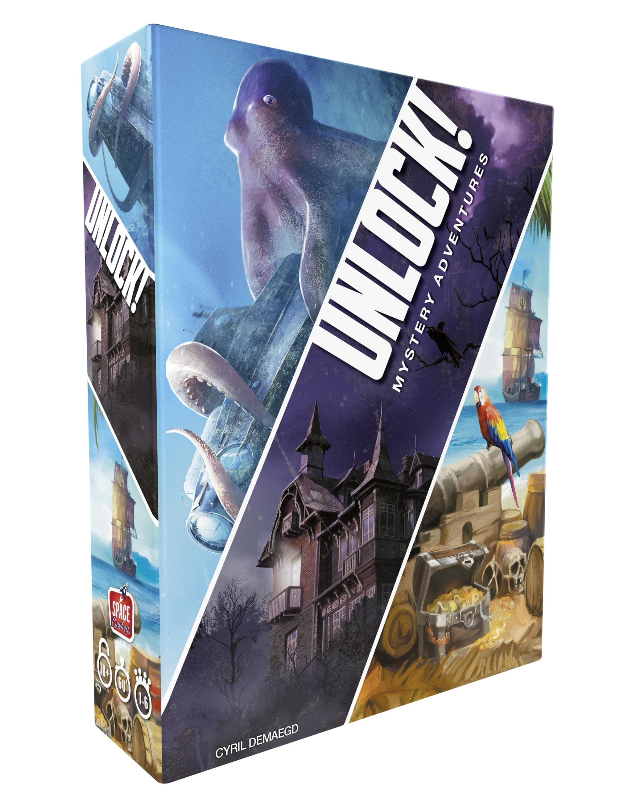 Asmodee UNLOCK! Mystery Adventures Card Game - Escape Room-Inspired Cooperative Adventure, Fun Family Game for Kids and Adults, Ages 10+, 1-6 Players, 1 Hour Playtime