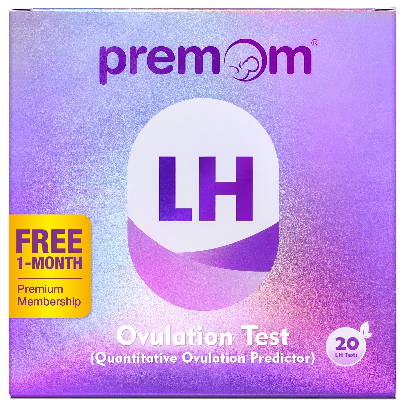 Premom Quantitative Ovulation Test Strips, Ovulation Predictor Kit with Smart Digital Ovulation Reader APP, Numerical Ovulation Tests, 20 LH Test