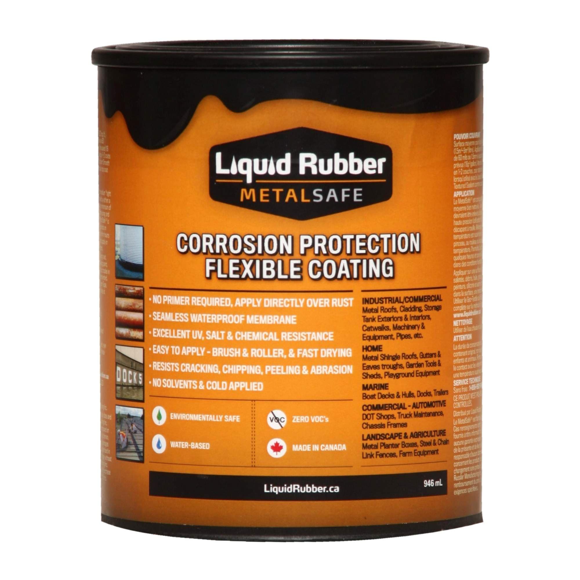 Liquid Rubber MetalSafe Sealant - 1 Quart Can