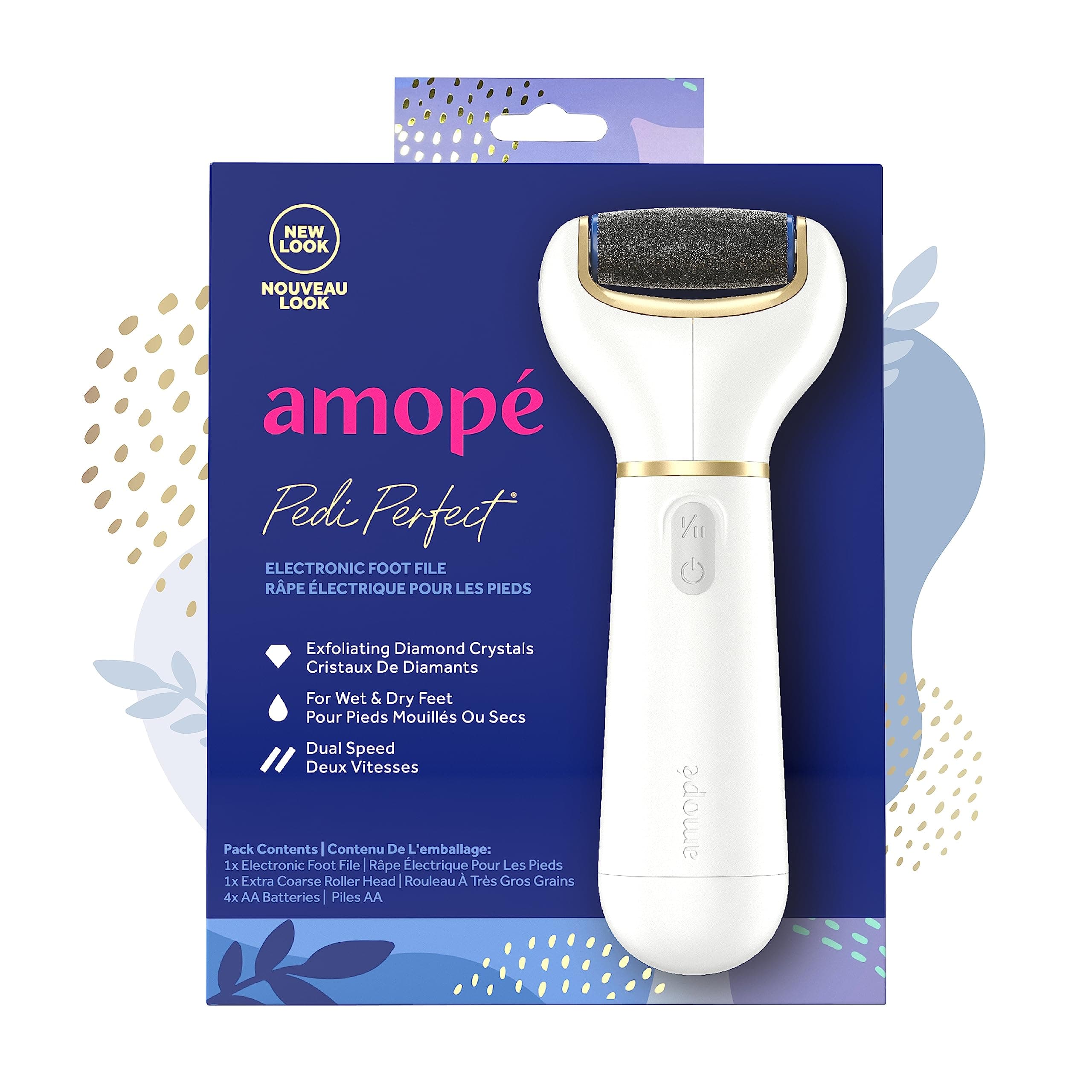 Amope Pedi Perfect Electronic Foot File, Regular Coarse
