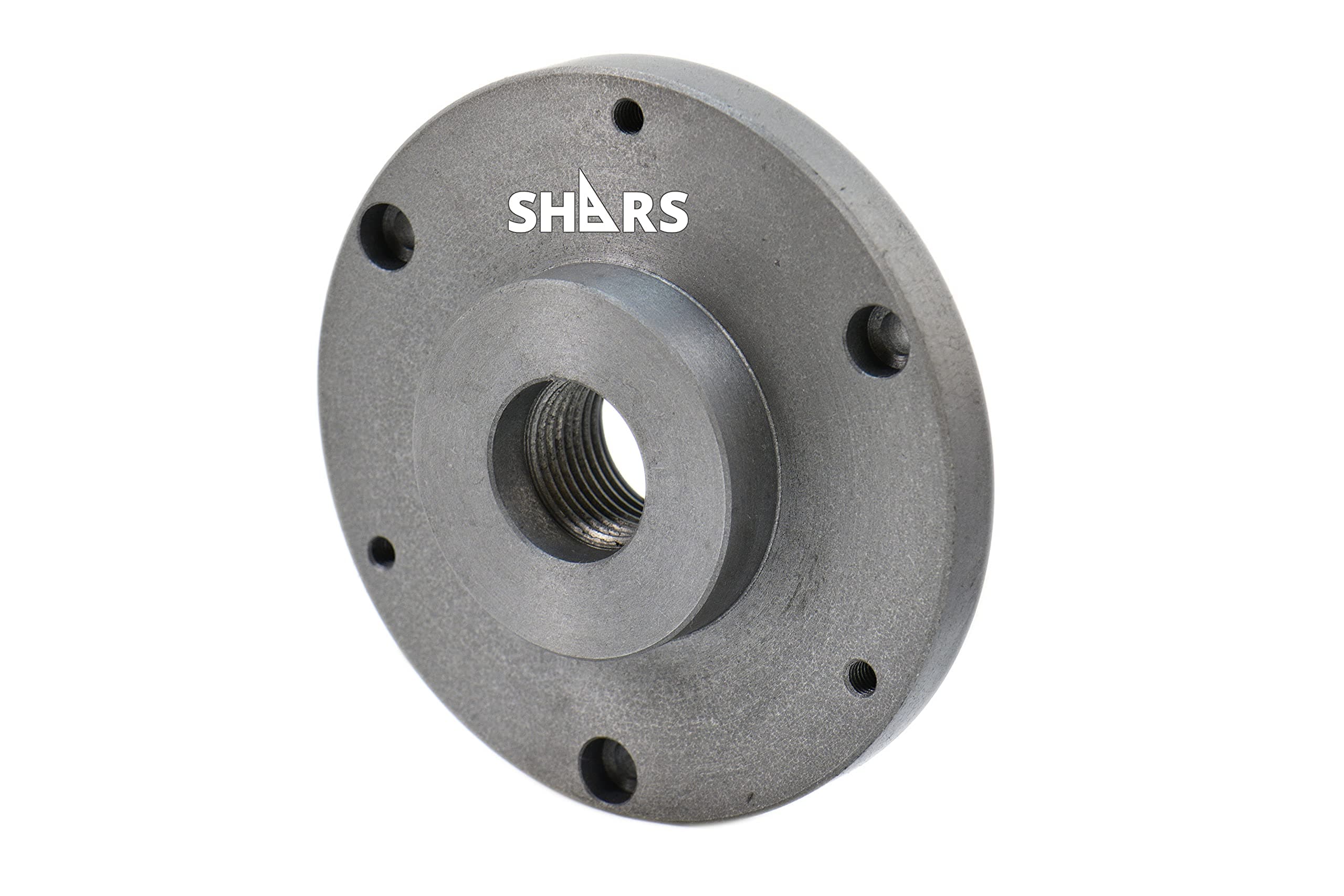 Shars 6" Fully Machined Threaded Back Plate 1-1/2-8 for 3 or 4 Jaw Self Center Chuck 202-6109 S