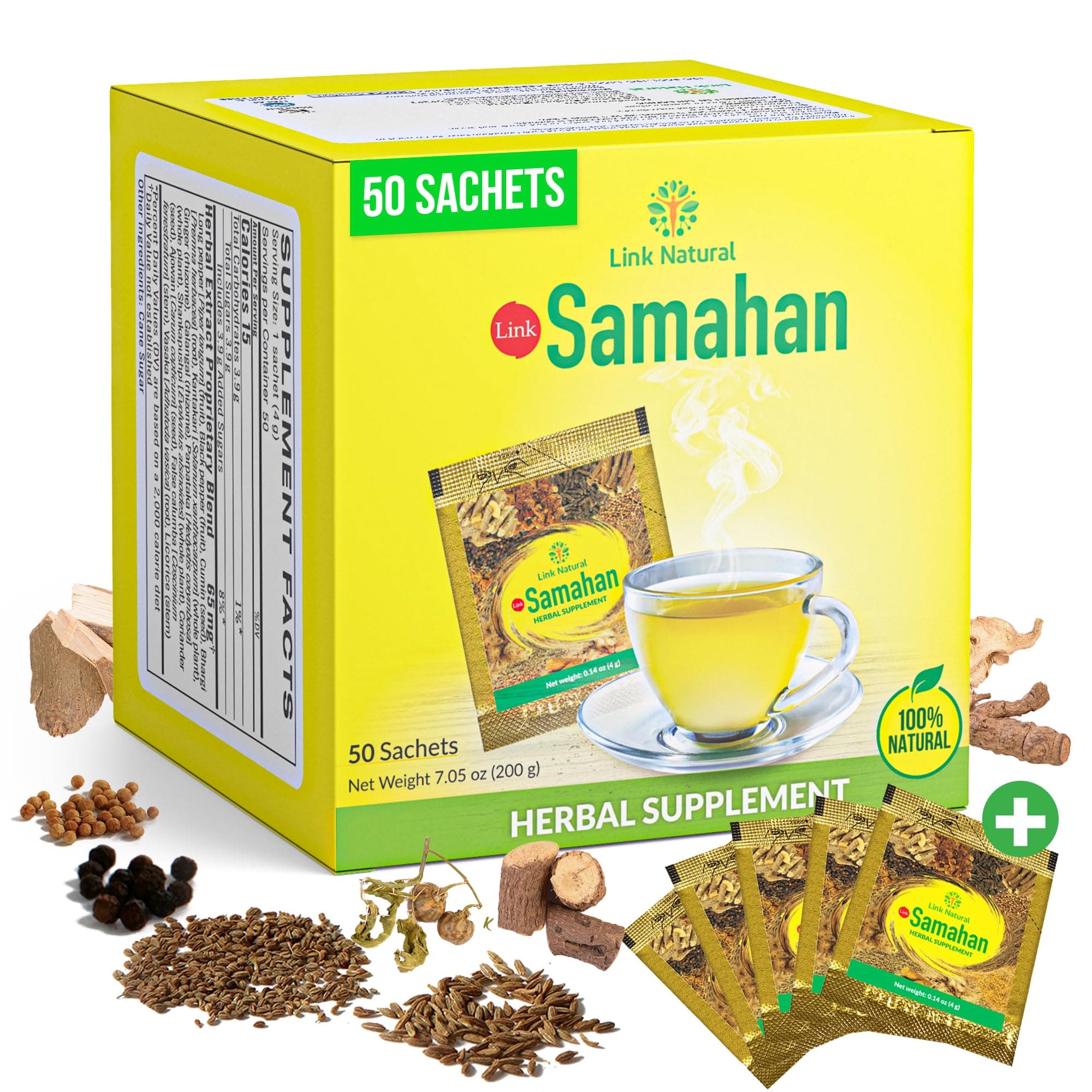 50ct Samahan Ayurvedic Herbal Tea Packets