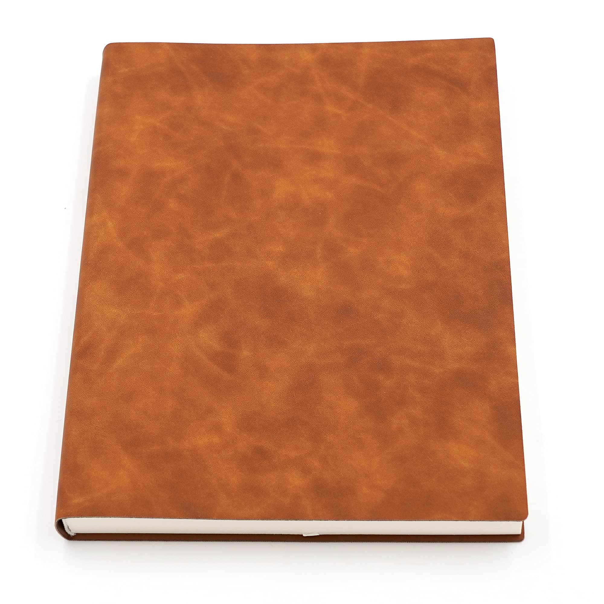 Large Thick Journal Notebook, Blank Papers, A4 8.4x11.4 inches, 416 Pages, Soft Faux Leather Cover Sketchbook for Writing Drawing (Brown, Plain)