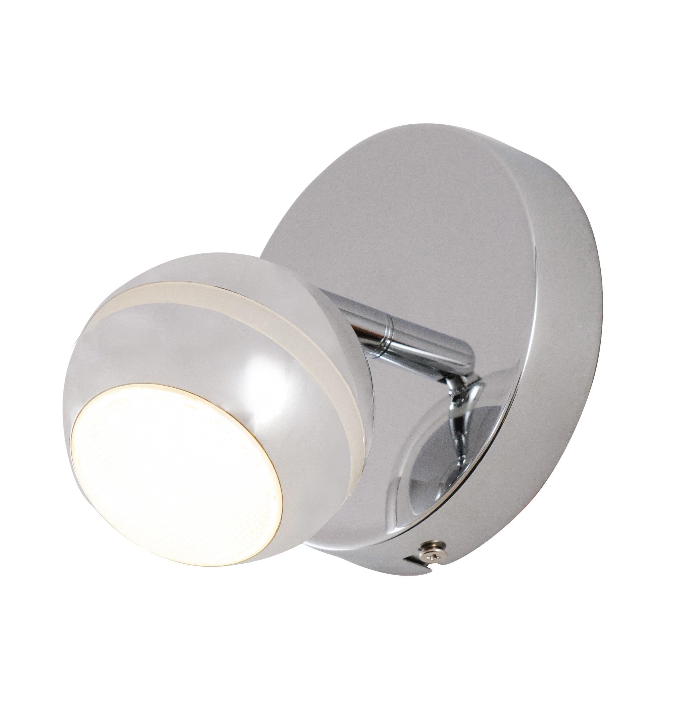 Alternating Current AC1181 Bionic - 1 Light - Vanity, Polished Chrome Finish with Waffle-Patterned Lens