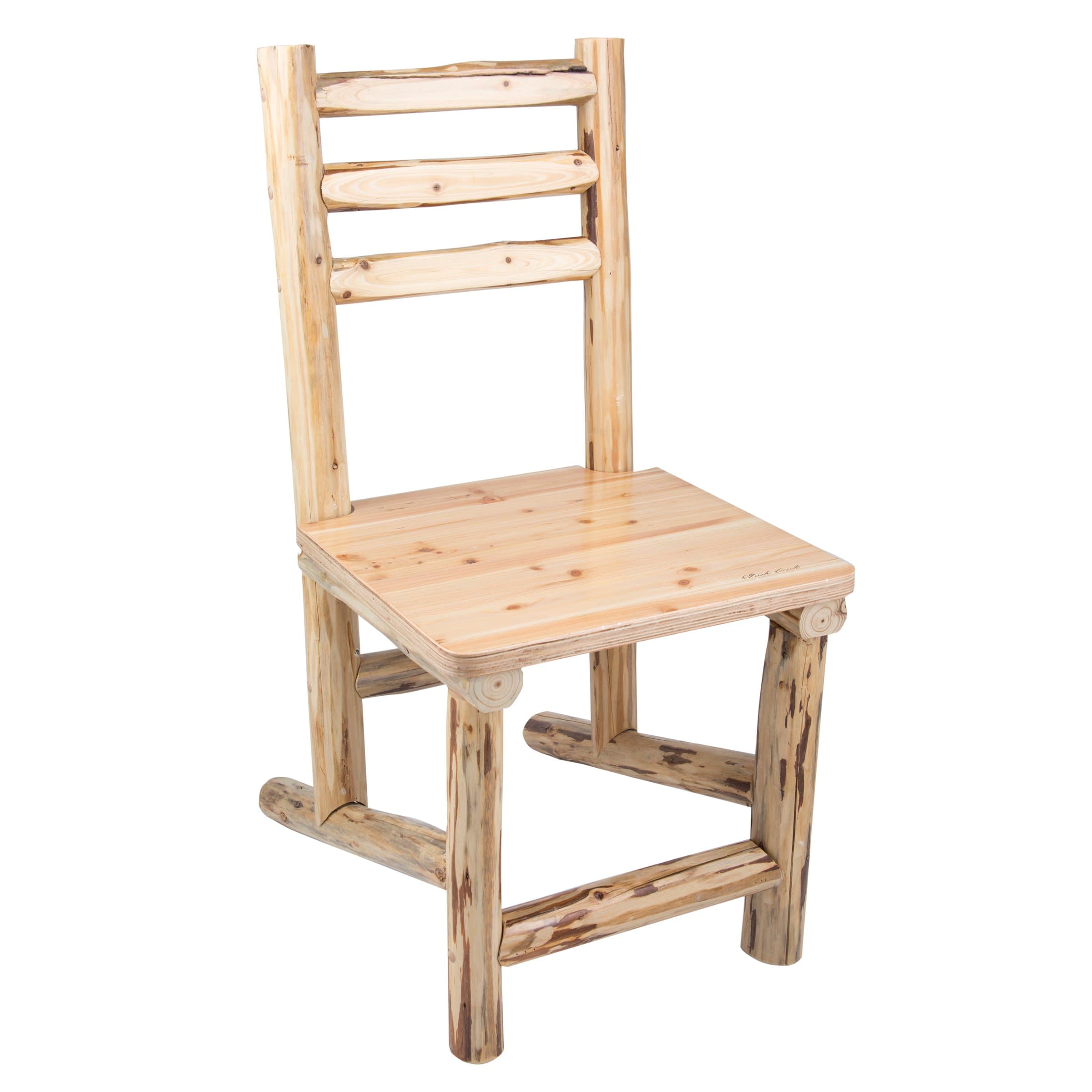 Rush Creek Creations Slant Back Dining Chair - Handcrafted Solid Pine - Scratch Resistant