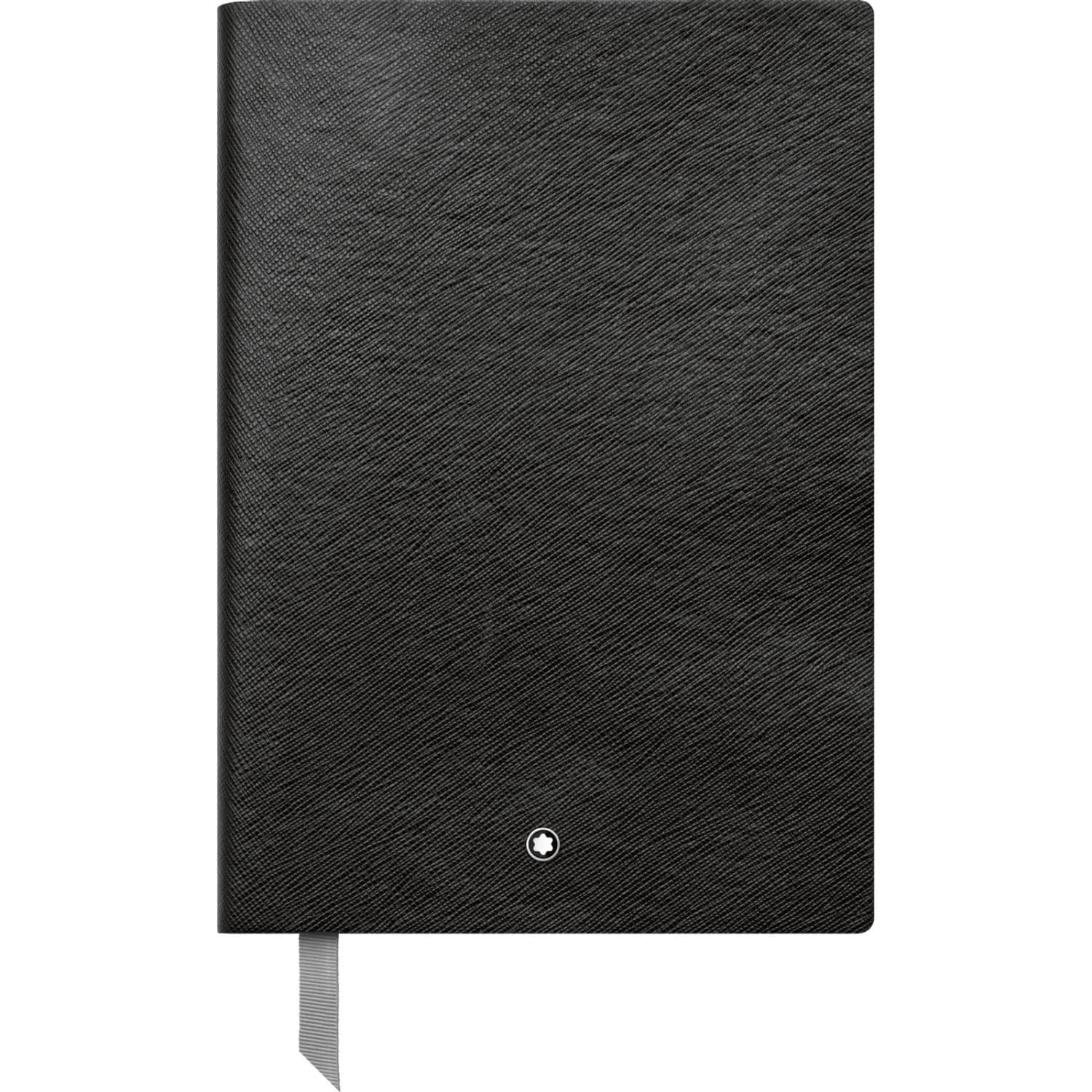 Montblanc Notebook 113637 Fine Stationery #146 Black – Elegant Soft Cover Journal – Squared Notebook with Leather Binding – A5