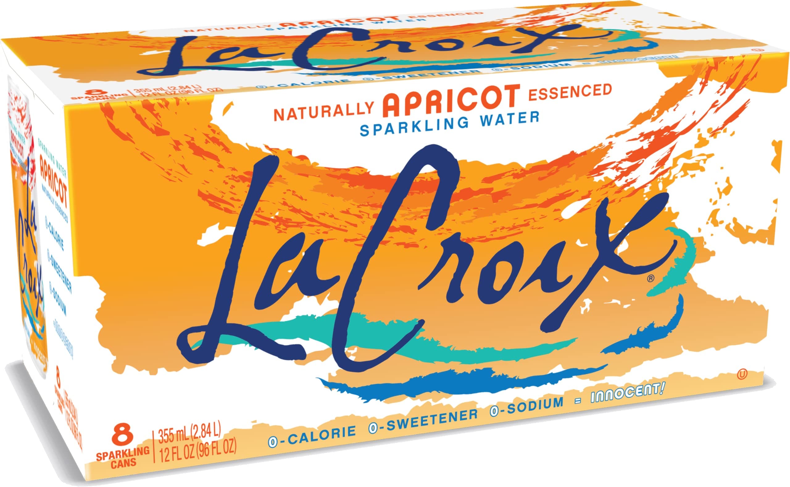 La Croix Sparkling Water, Apricot, 12 Fl Oz (pack of 8)