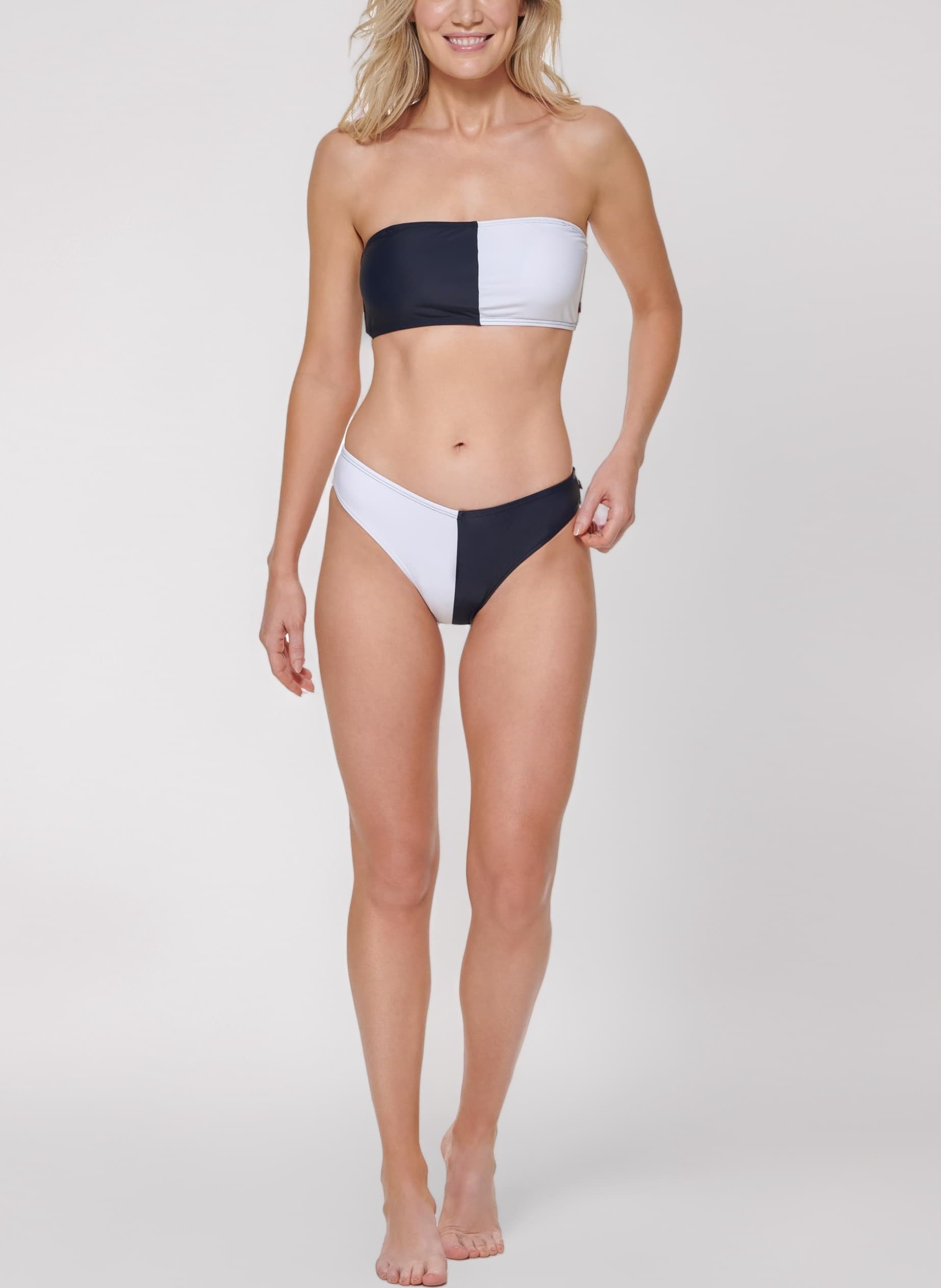 Tommy Hilfiger Women's Colorblock Full Coverage Bikini Top Bikini Top