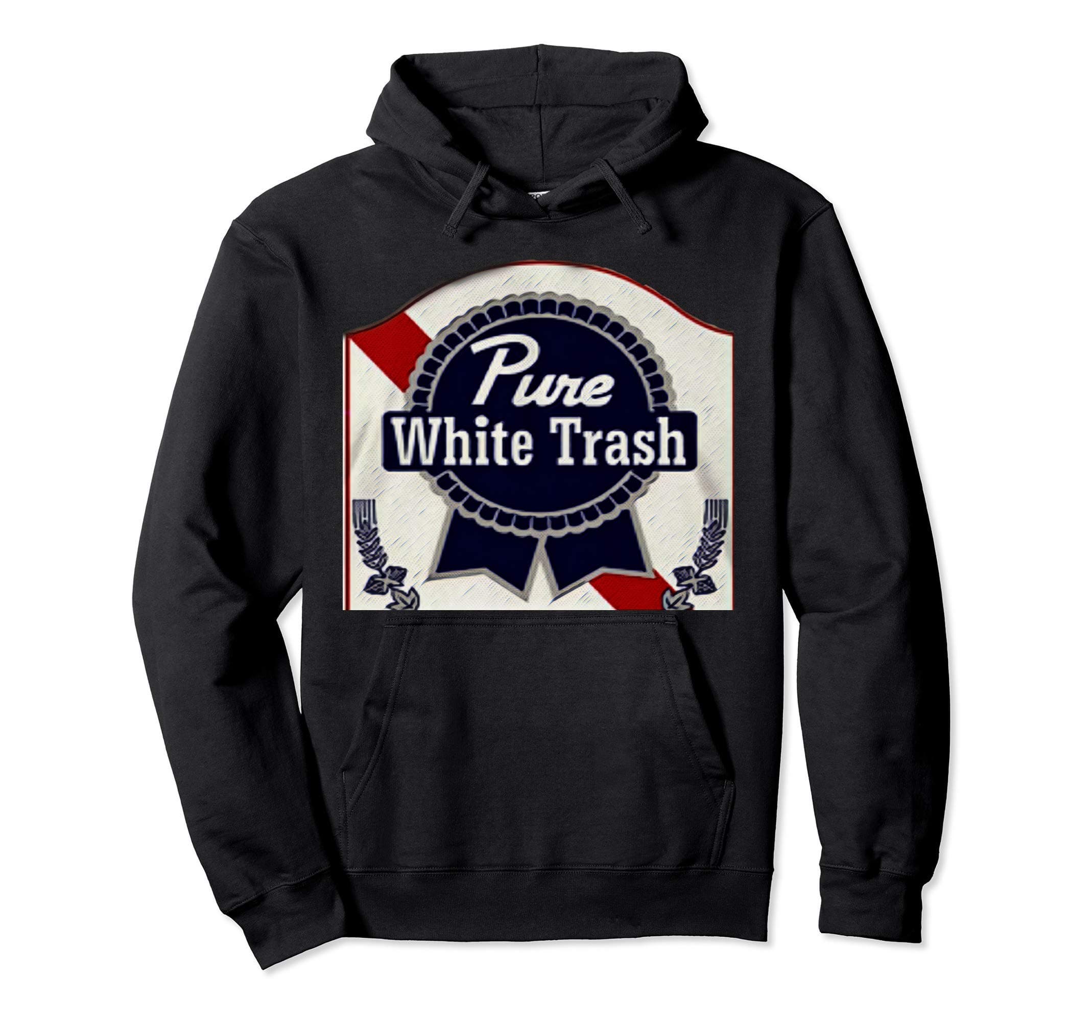 Pure White Trash Pullover Hoodie