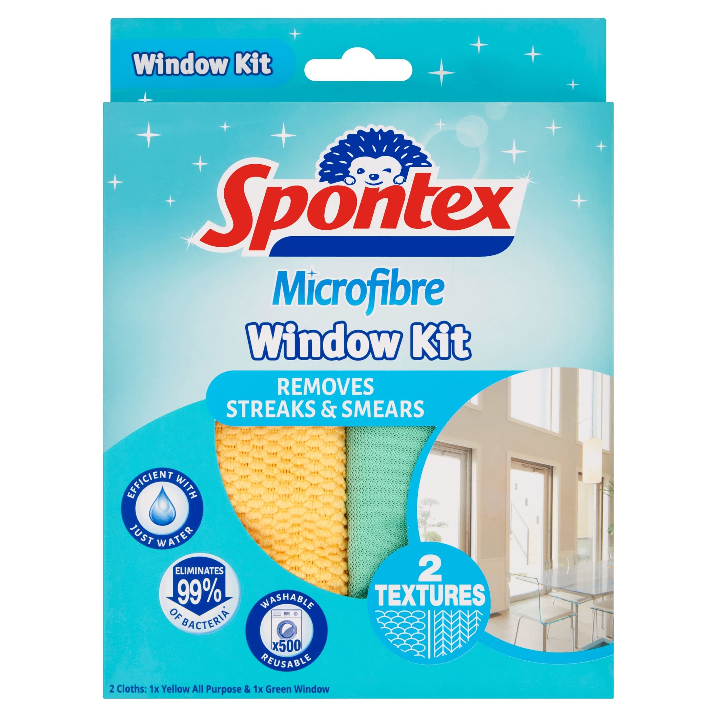 Microfibre Window Kit, 2 Wipes