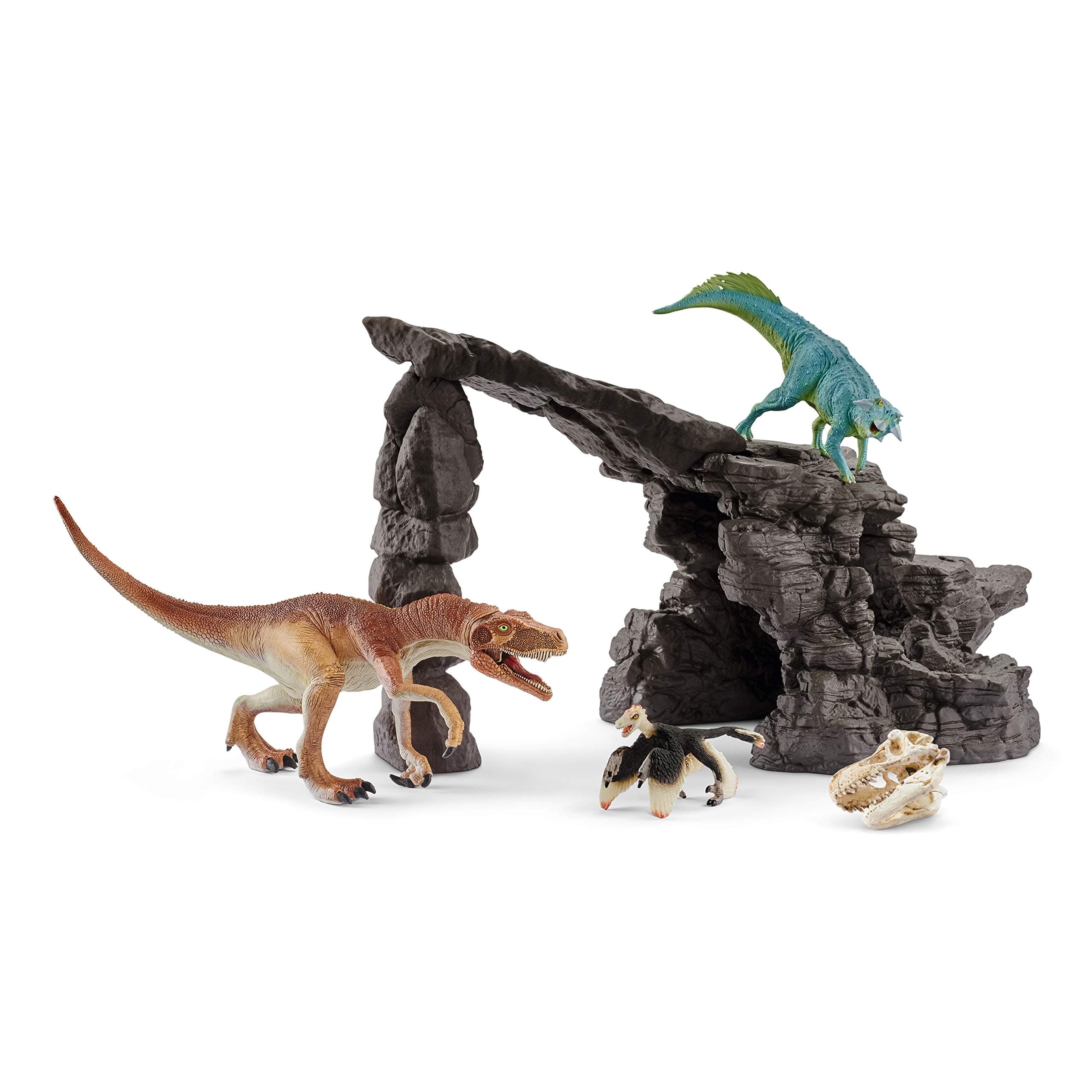Dino Set With Cave, Multi-Colour