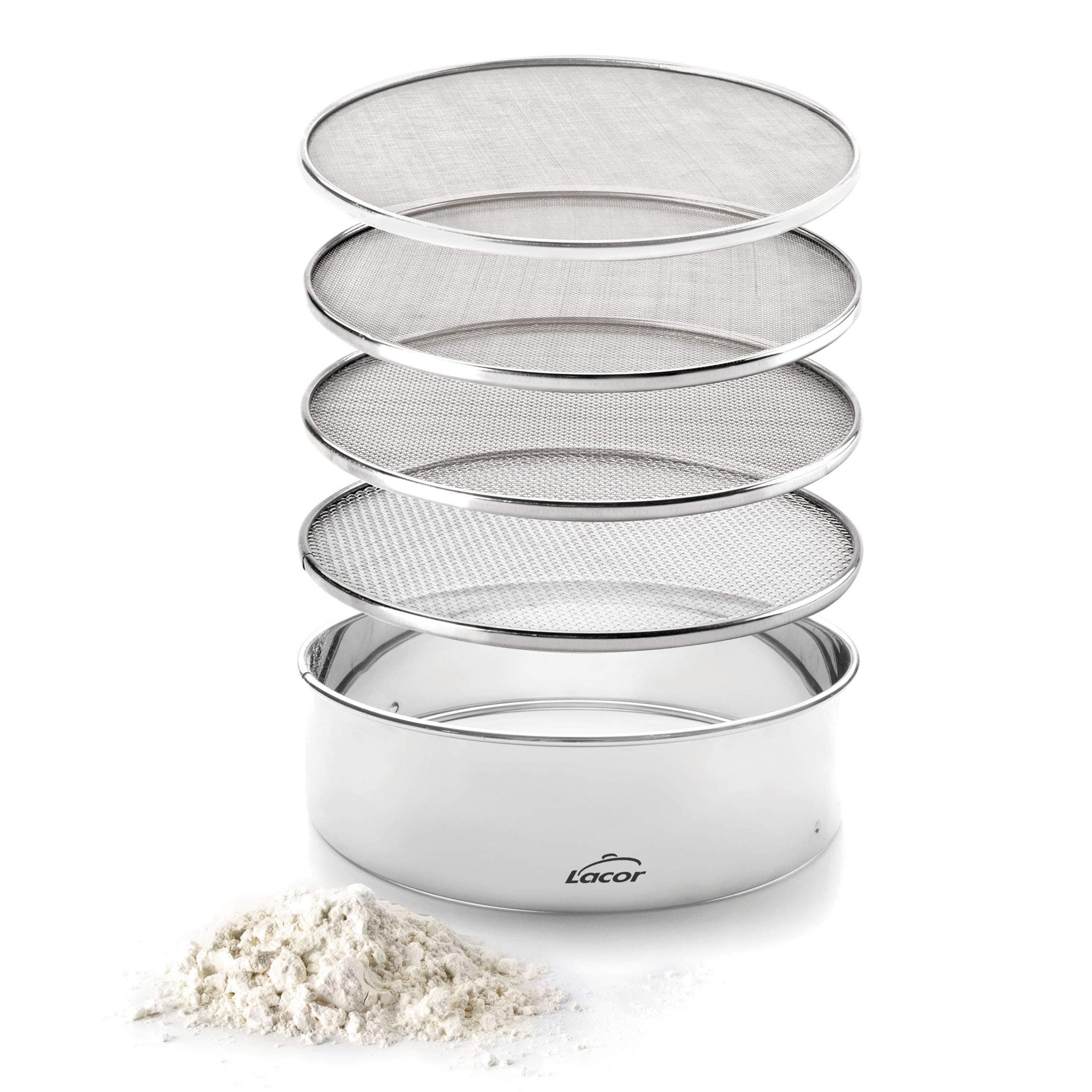 LACOR 4 Mesh Sieve Interchangeable 25 cm, 25cm, Silver
