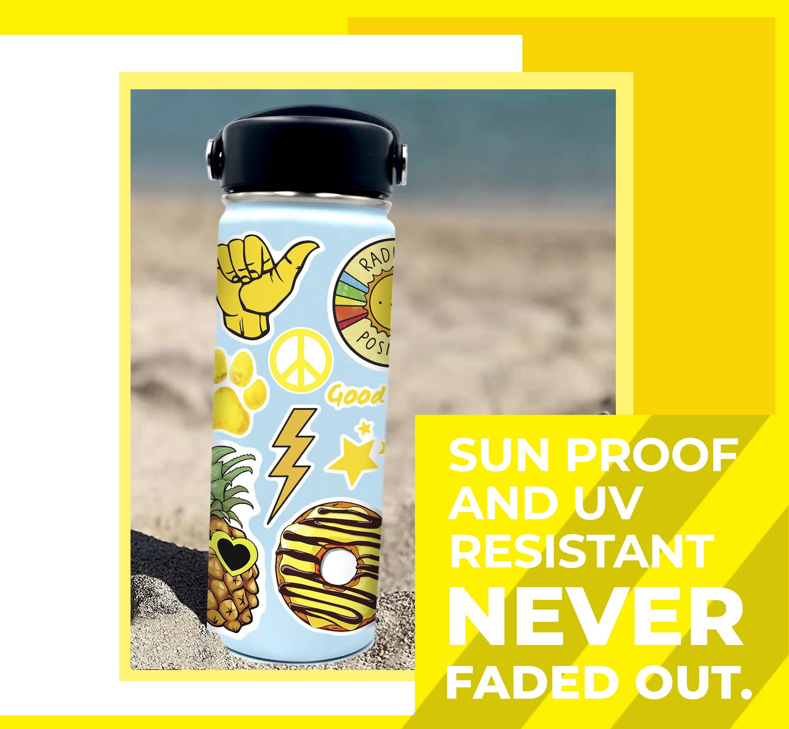 100 Pack Yellow VSCO Stickers