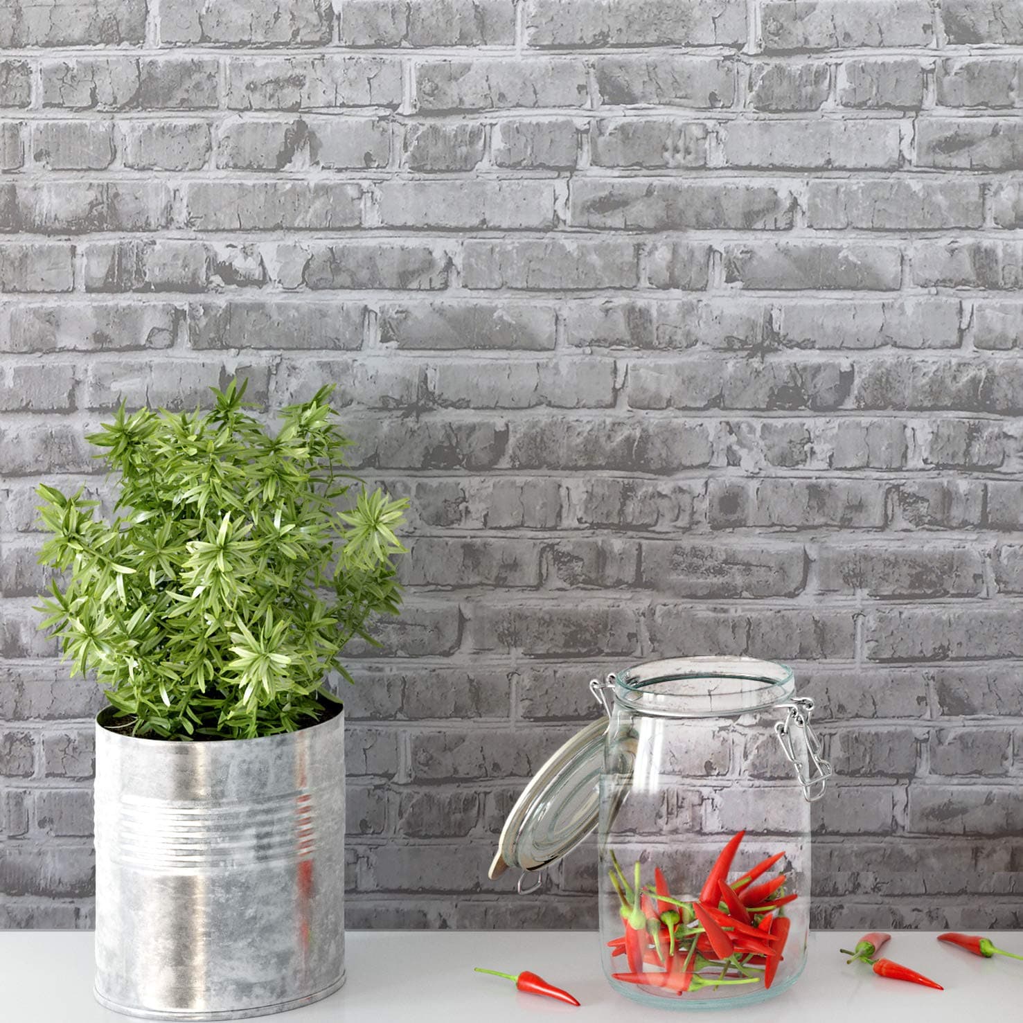 Gray brick Wallpaper
