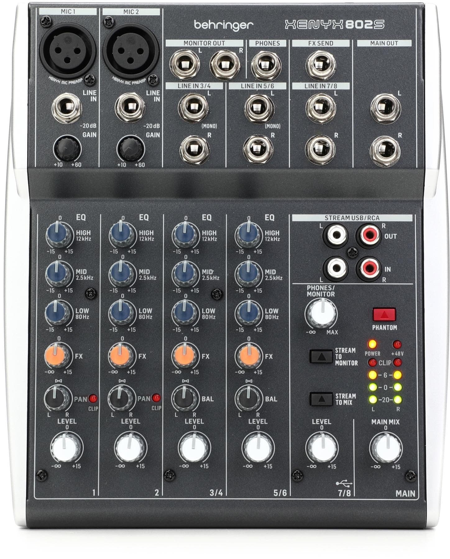 Behringer USB Streaming Interface Mixer XENYX 802S