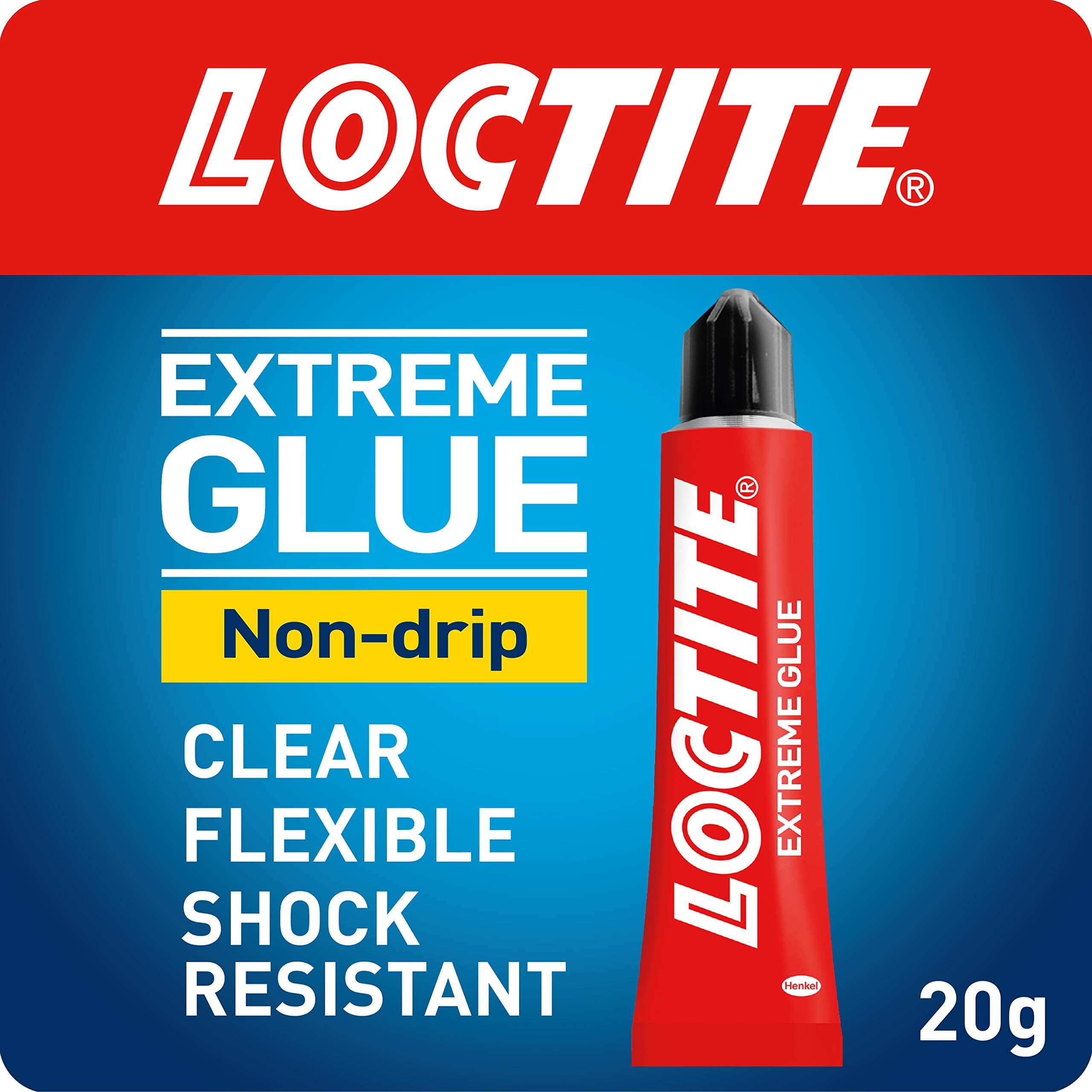 Extreme Glue Gel, High-Strength Clear Adhesive for Tough Repairs, Bonds Wood, Metal, Glass, Stone & Plastics, Shock & Temperature Resistant, 20g Tube