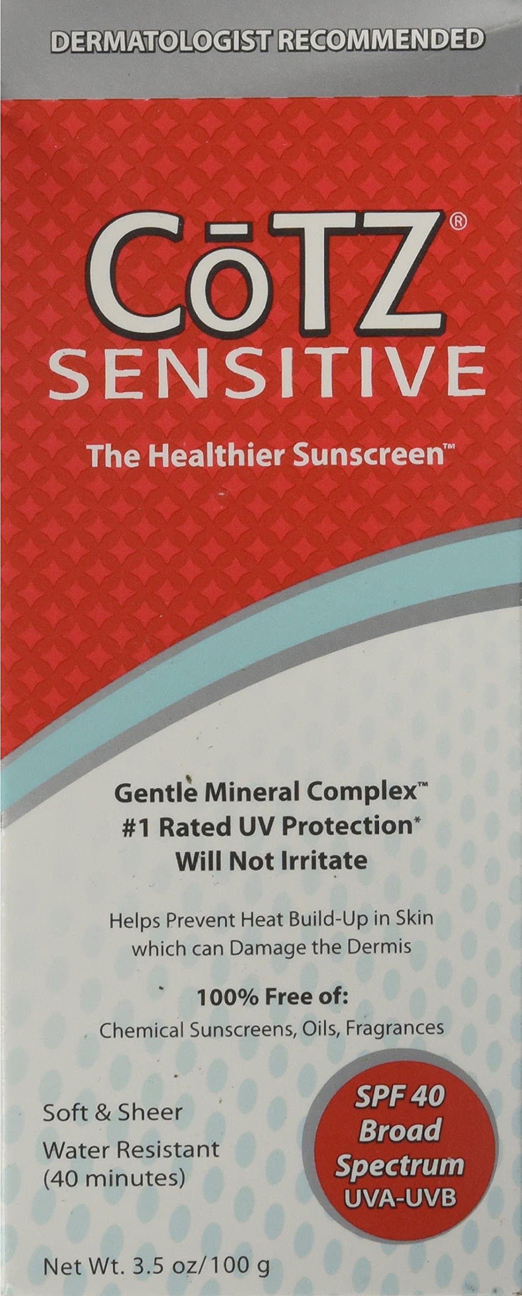 Cotz Sensitive SPF 40 Sunscreen (3.5oz)