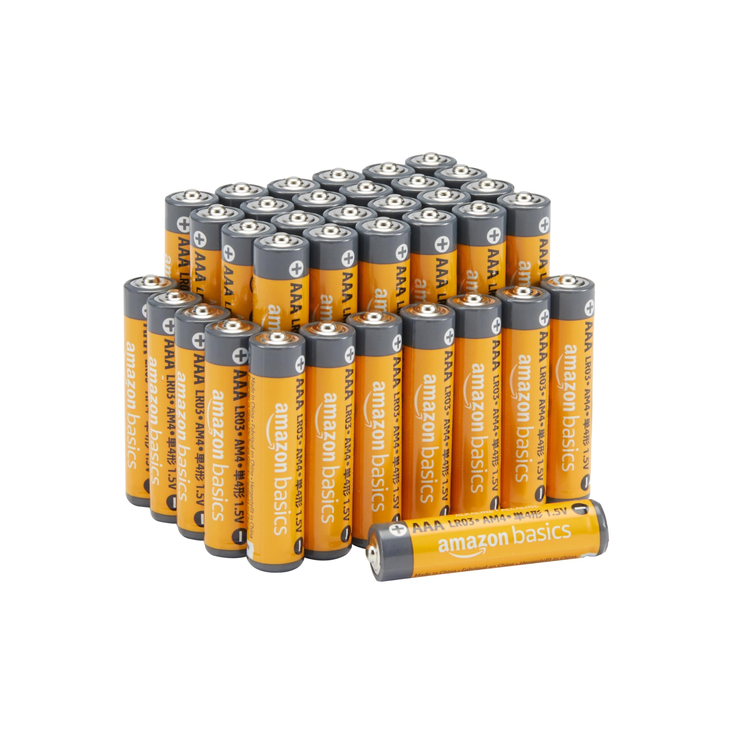 Amazon Basics 36-Pack AAA Alkaline High-Performance Batteries, 1.5 Volt, 10-Year Shelf Life