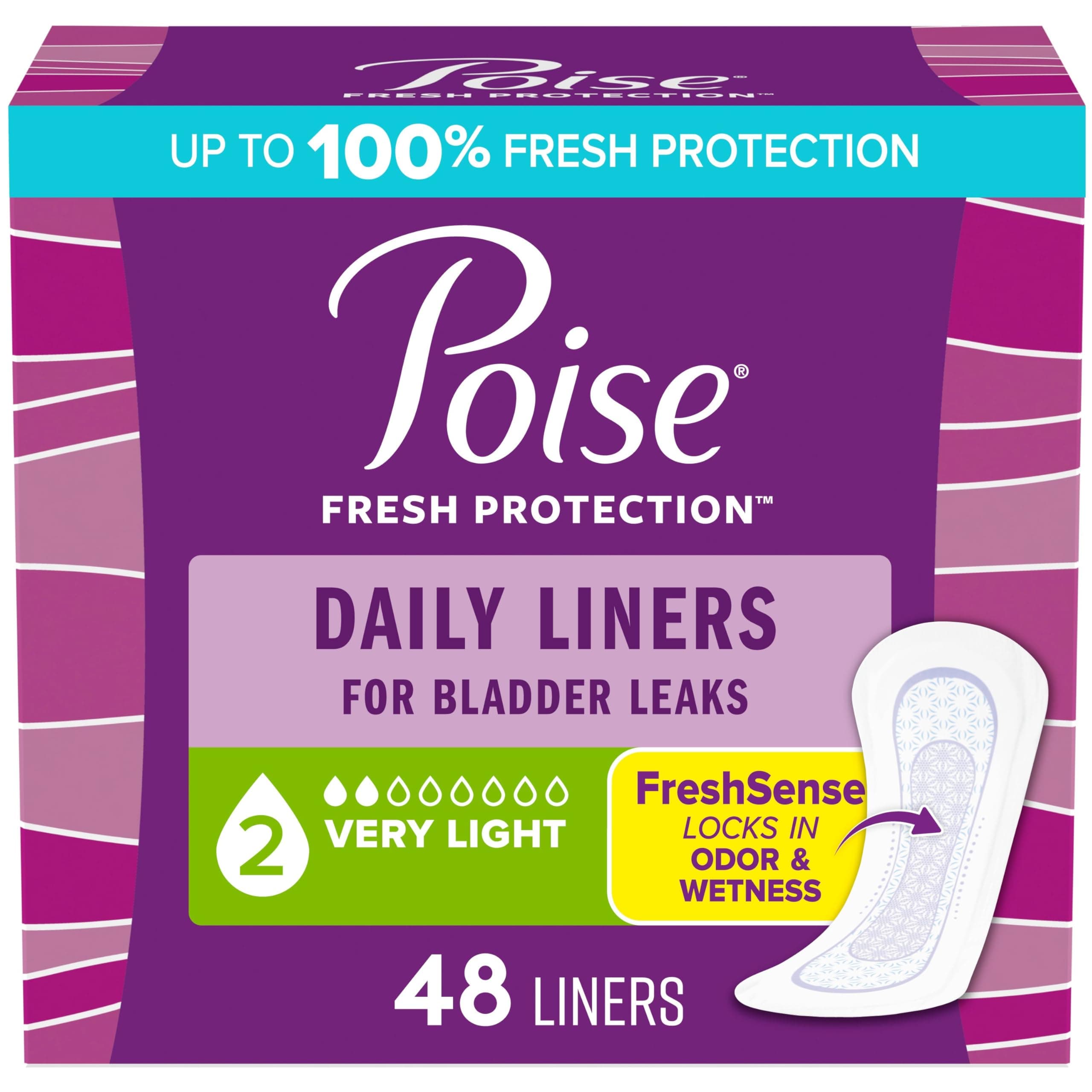 Poise Panty Liners 2 Drop